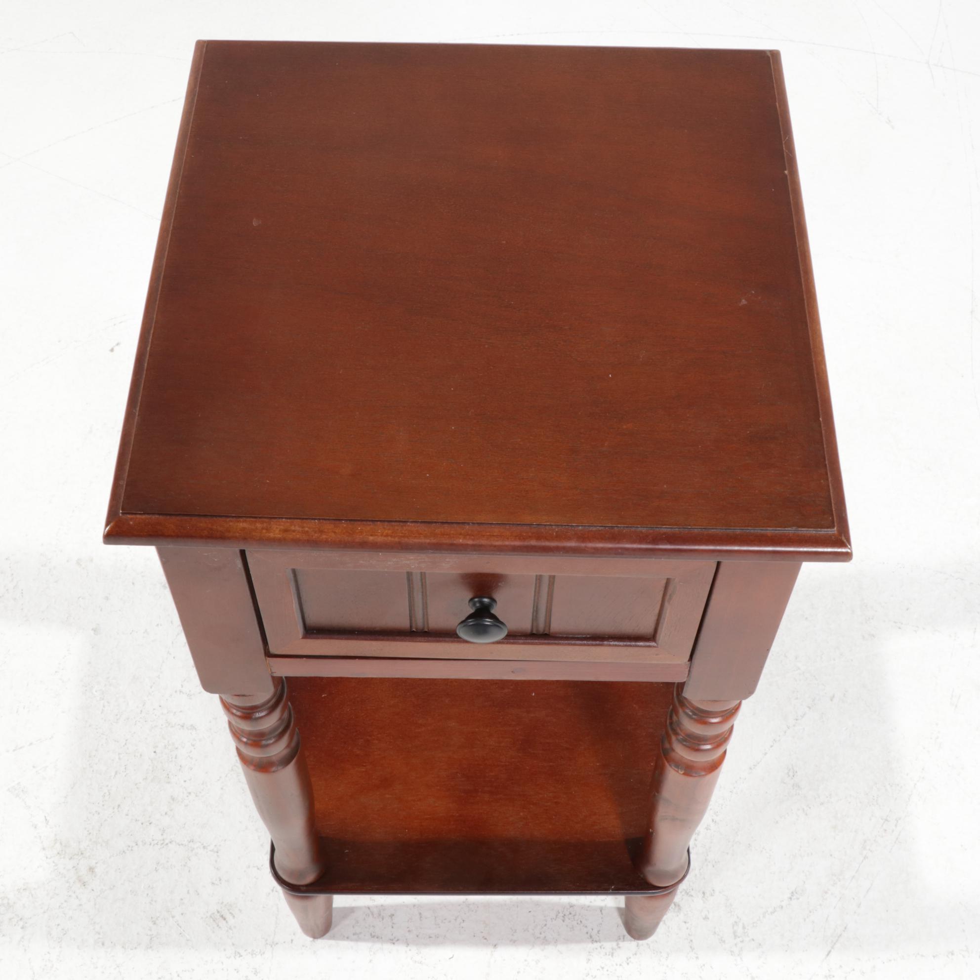 Wood One-Drawer Table, 21st Century