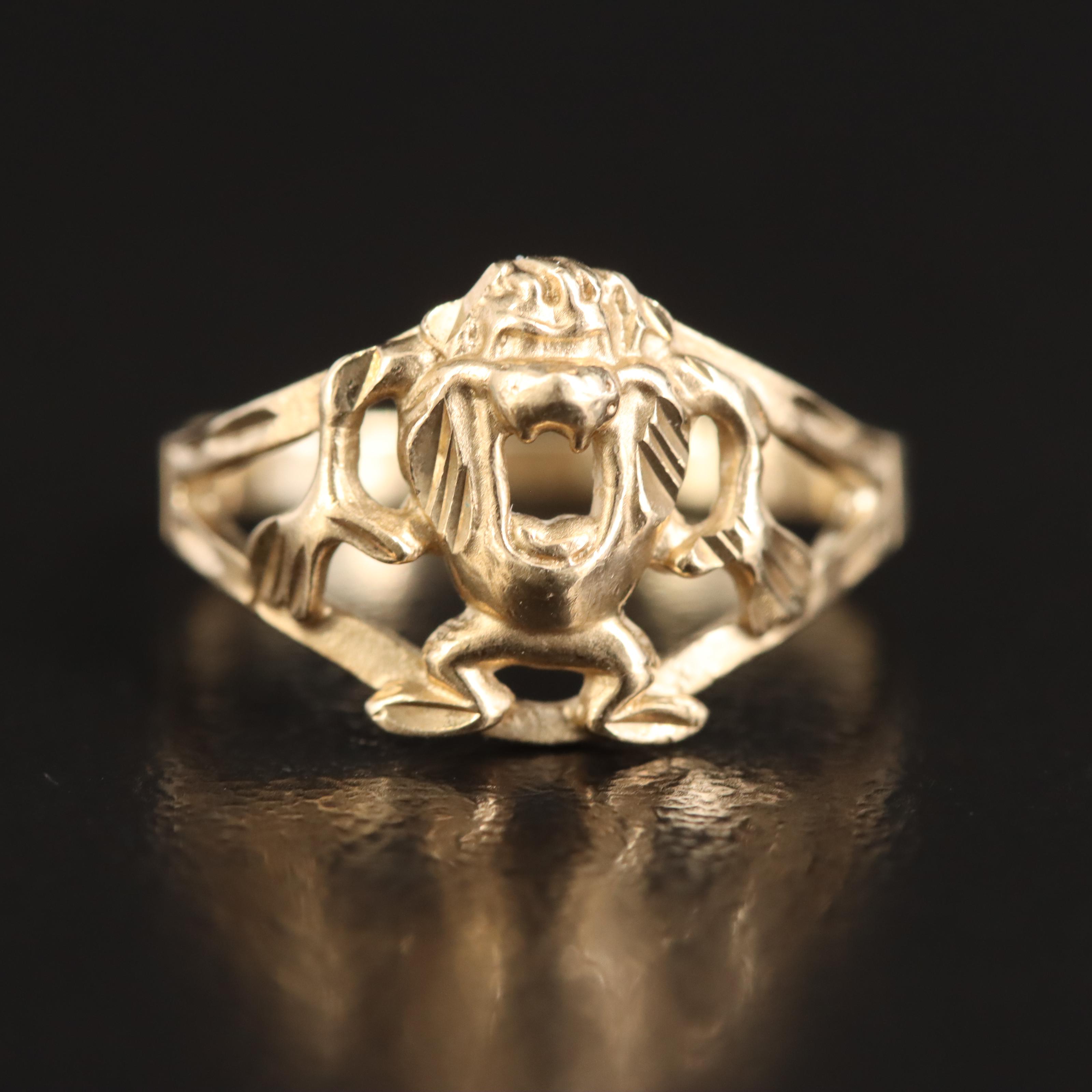 10K Cartoon Tasmanian Devil Ring