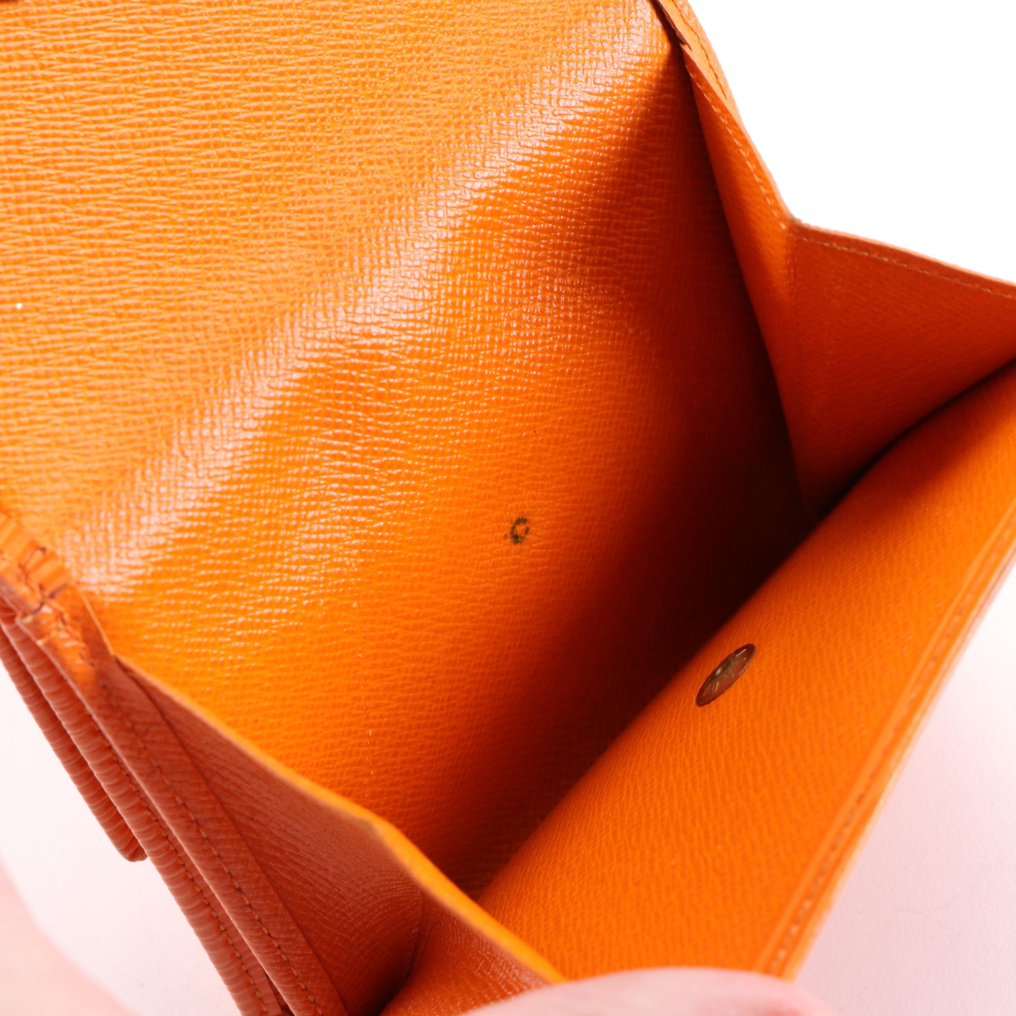 Louis Vuitton Elise Wallet in Mandarin Epi Leather