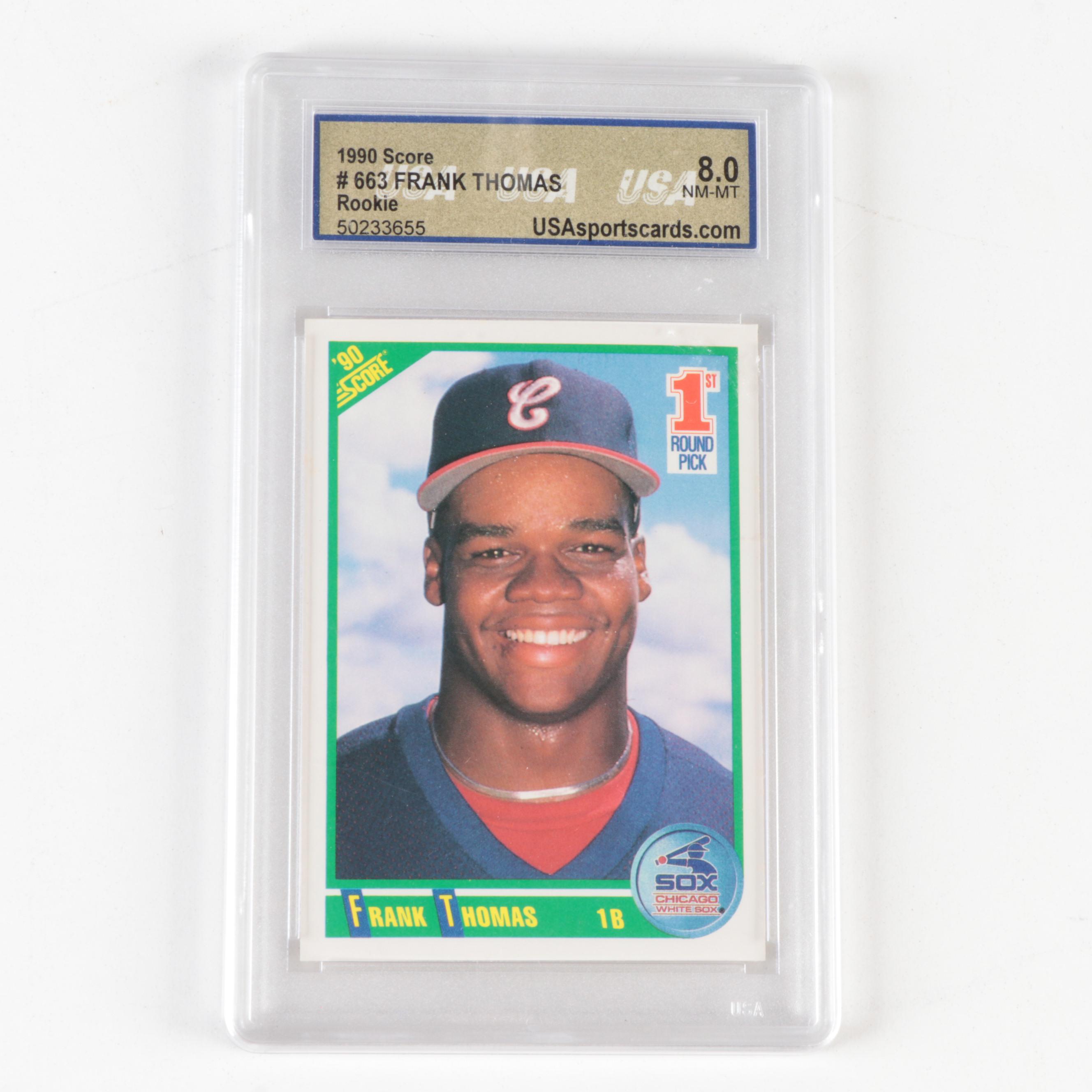 1990 Topps, Score, Other Frank Thomas Rookie Baseball Cards With Slabbed Card