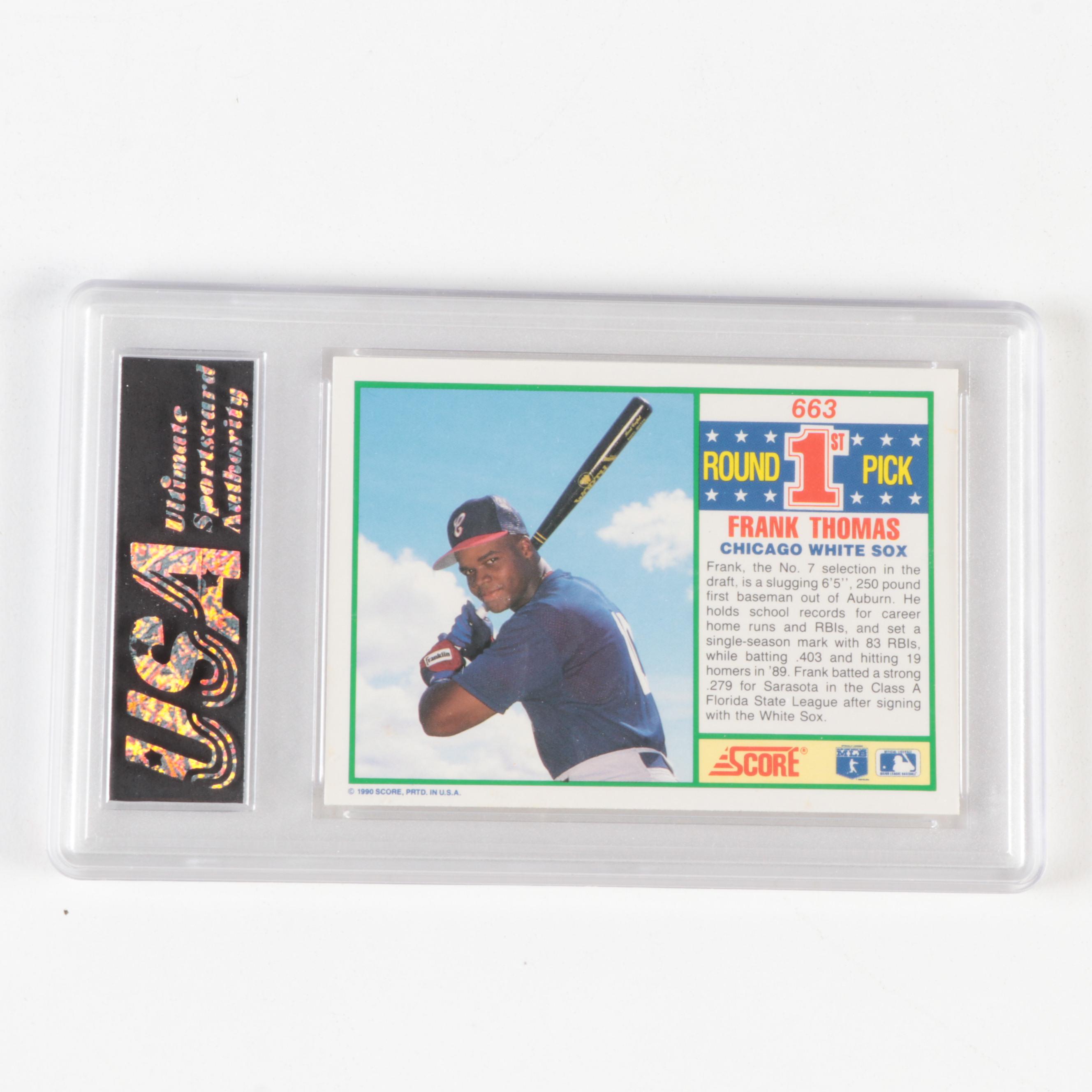 1990 Topps, Score, Other Frank Thomas Rookie Baseball Cards With Slabbed Card