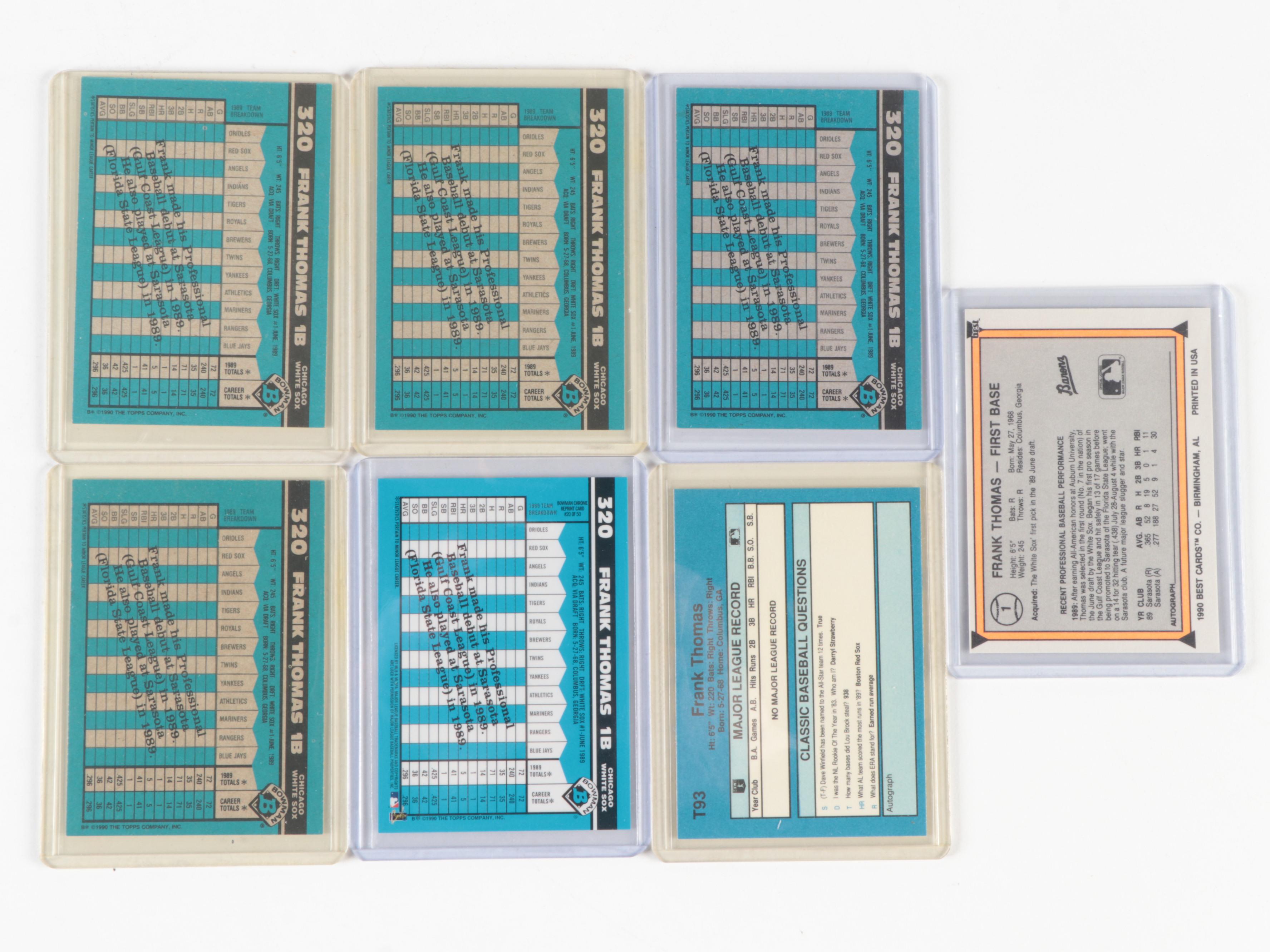 1990 Topps, Score, Other Frank Thomas Rookie Baseball Cards With Slabbed Card