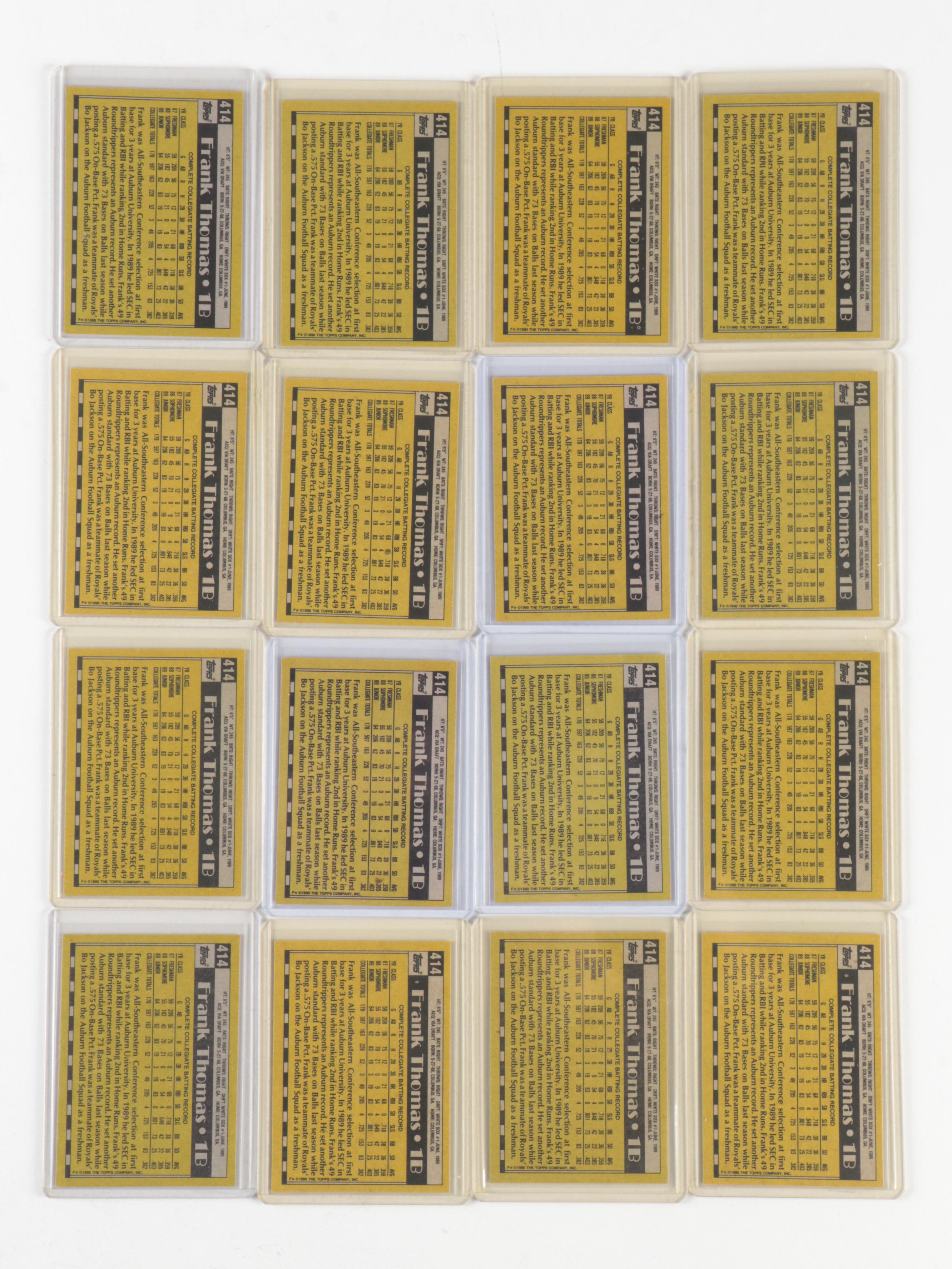 1990 Topps, Score, Other Frank Thomas Rookie Baseball Cards With Slabbed Card