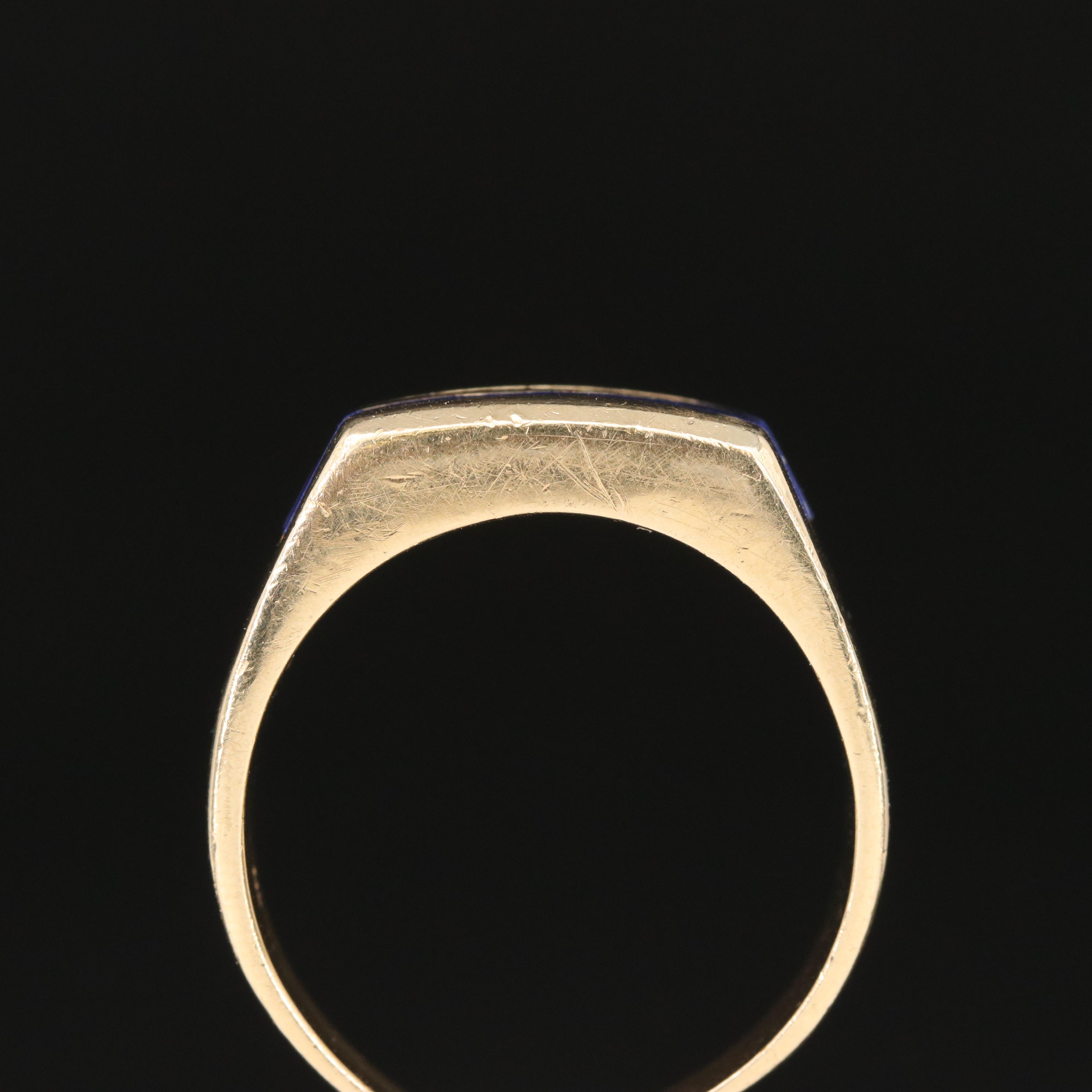 14K Lapis Lazuli Inlay Ring