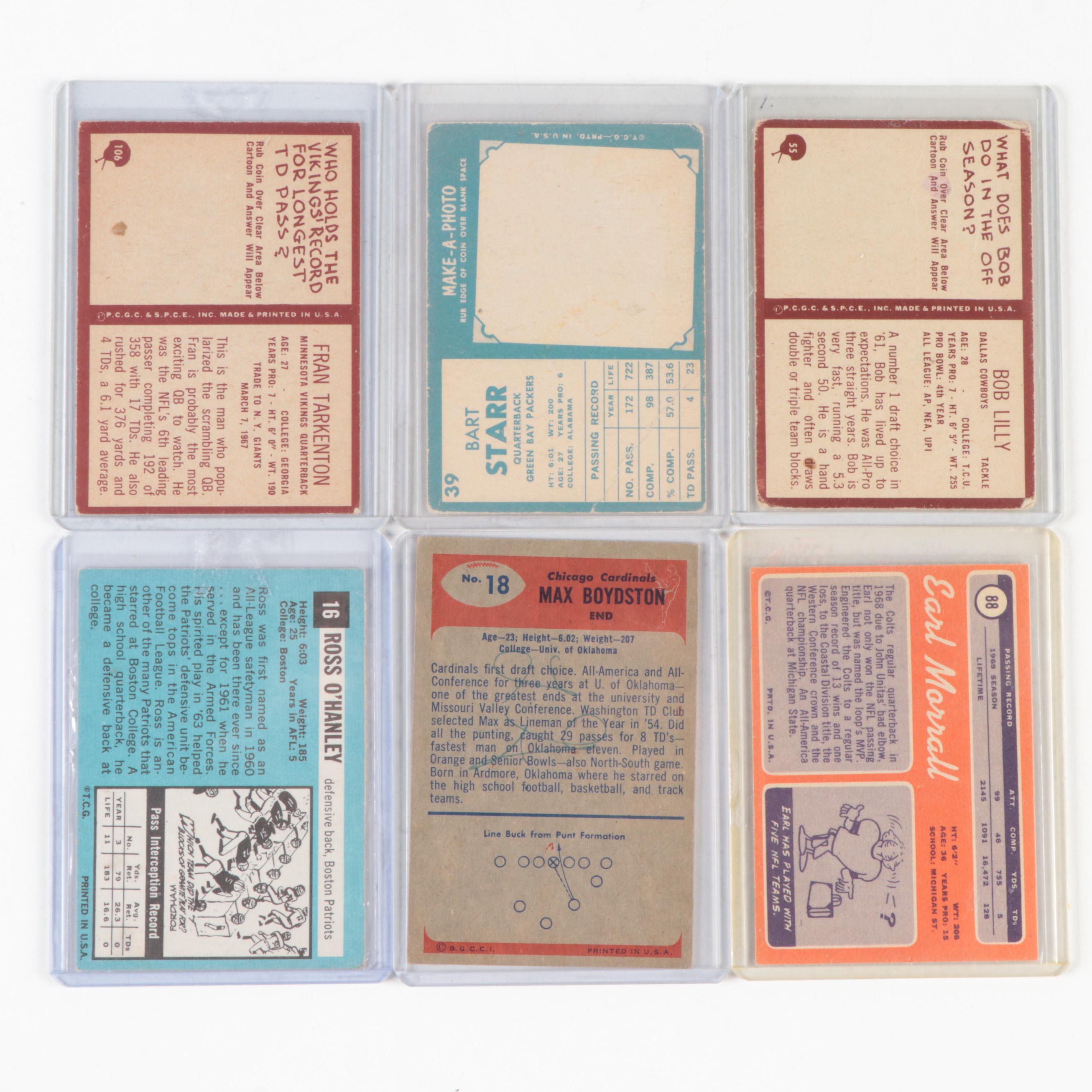 Topps, Bowman, Other Football Cards With Graded Starr, More, 1950s–1970s