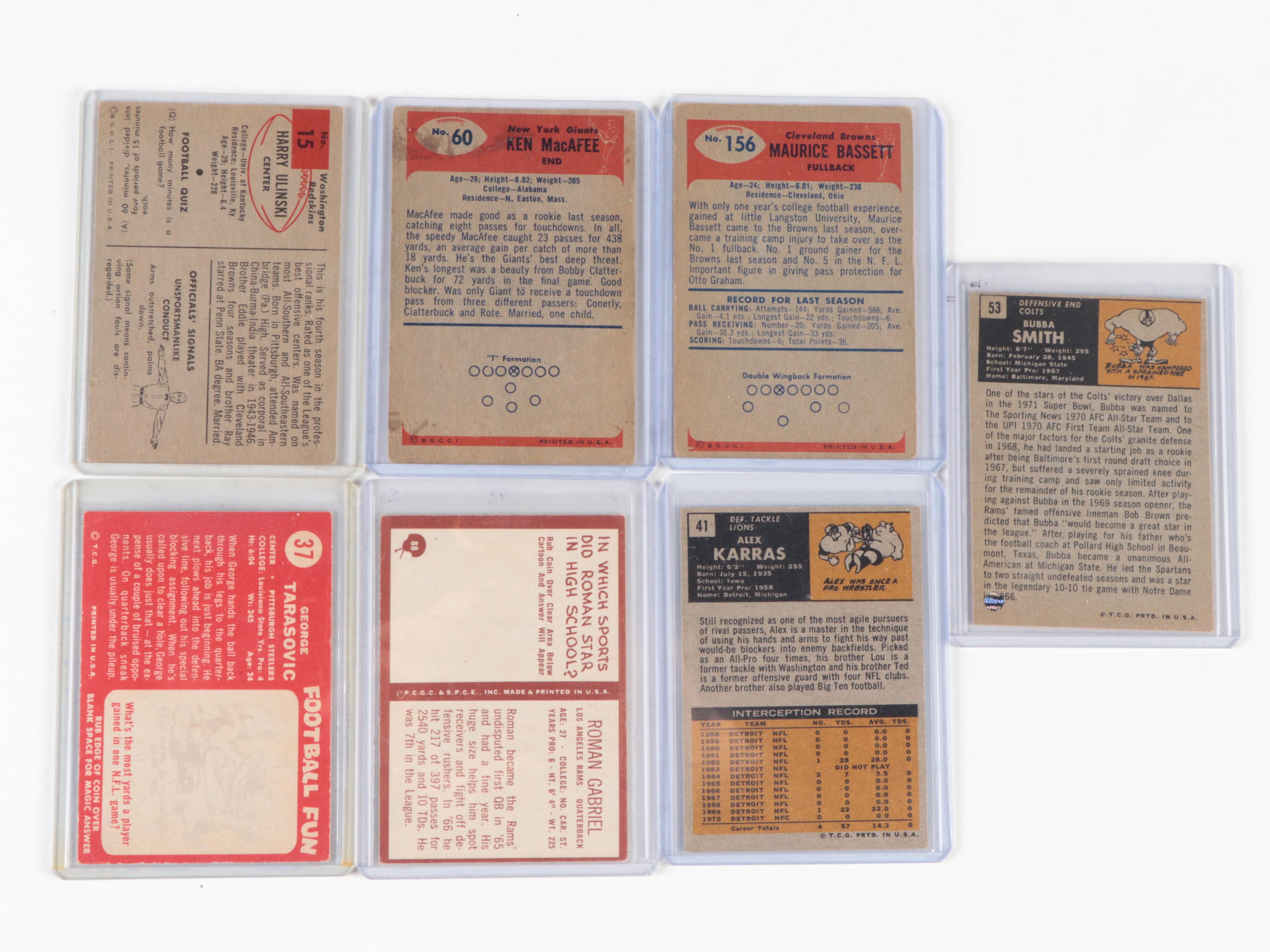 Topps, Bowman, Other Football Cards With Graded Starr, More, 1950s–1970s