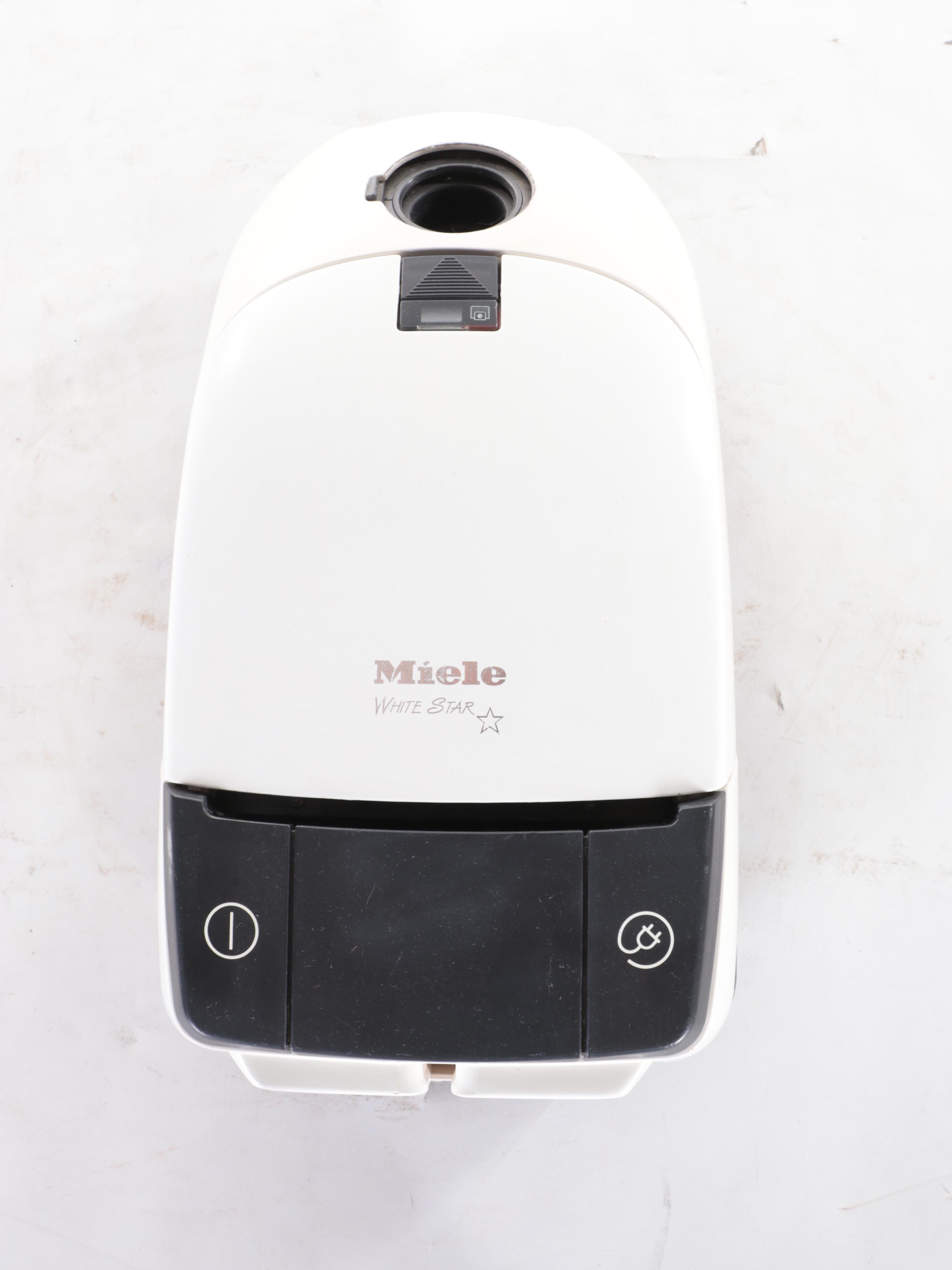 Miele "White Star" Canister Vacuum With Attachments EBTH