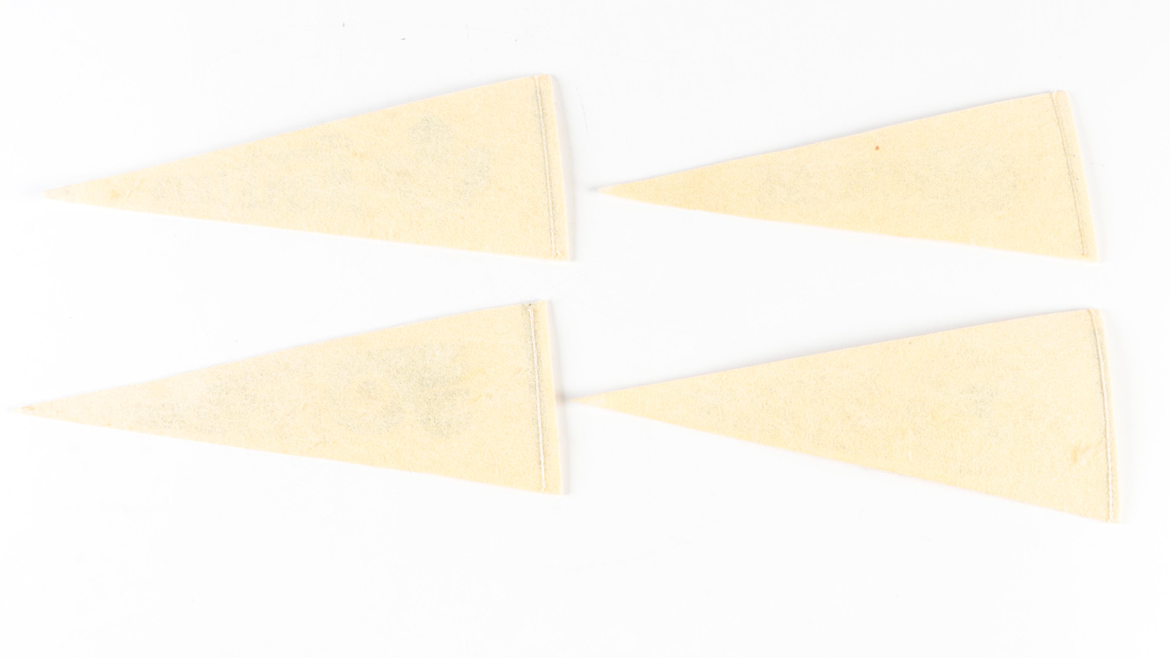 Baseball, Hockey Mini Felt Pennants With Yankees, Reds, Sabres, More, 1960s