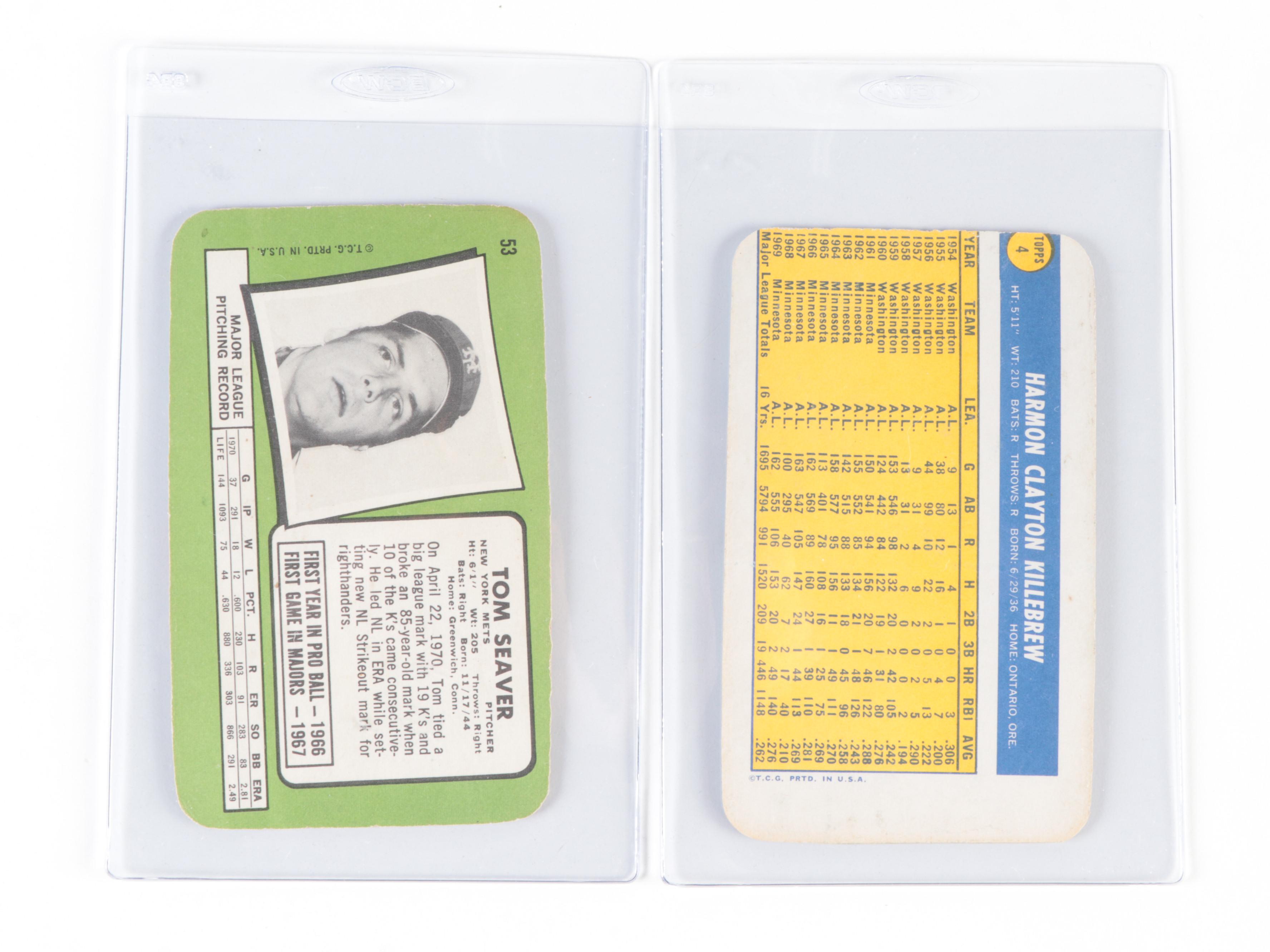 Topps Giant, Super Baseball Cards With Seaver, Jackson, Mays, More, 1960s–1970s