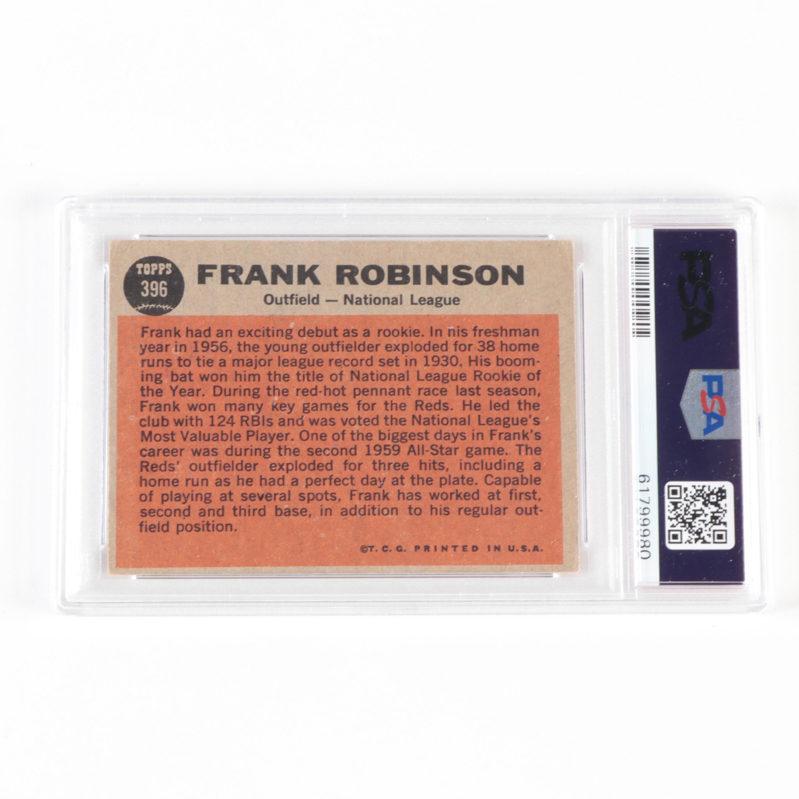 Topps, Kahn's Frank Robinson Baseball Cards With Graded Card, 1957–1962