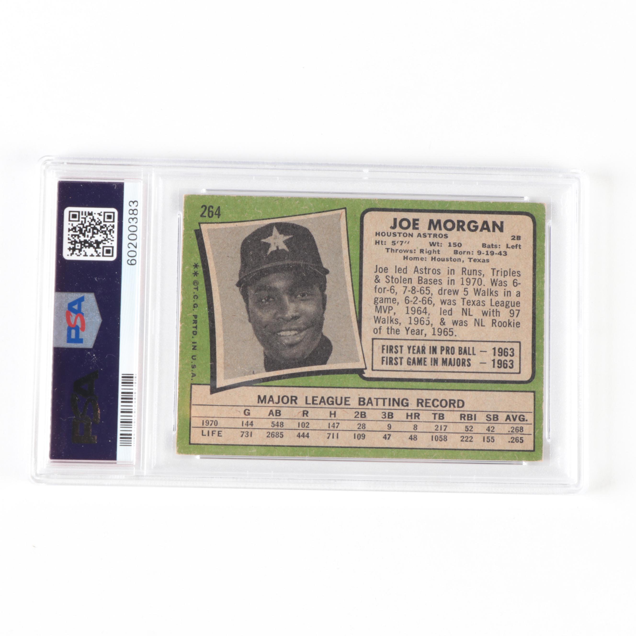 Topps Joe Morgan Baseball Cards With Rookie, Graded, 1965–1971
