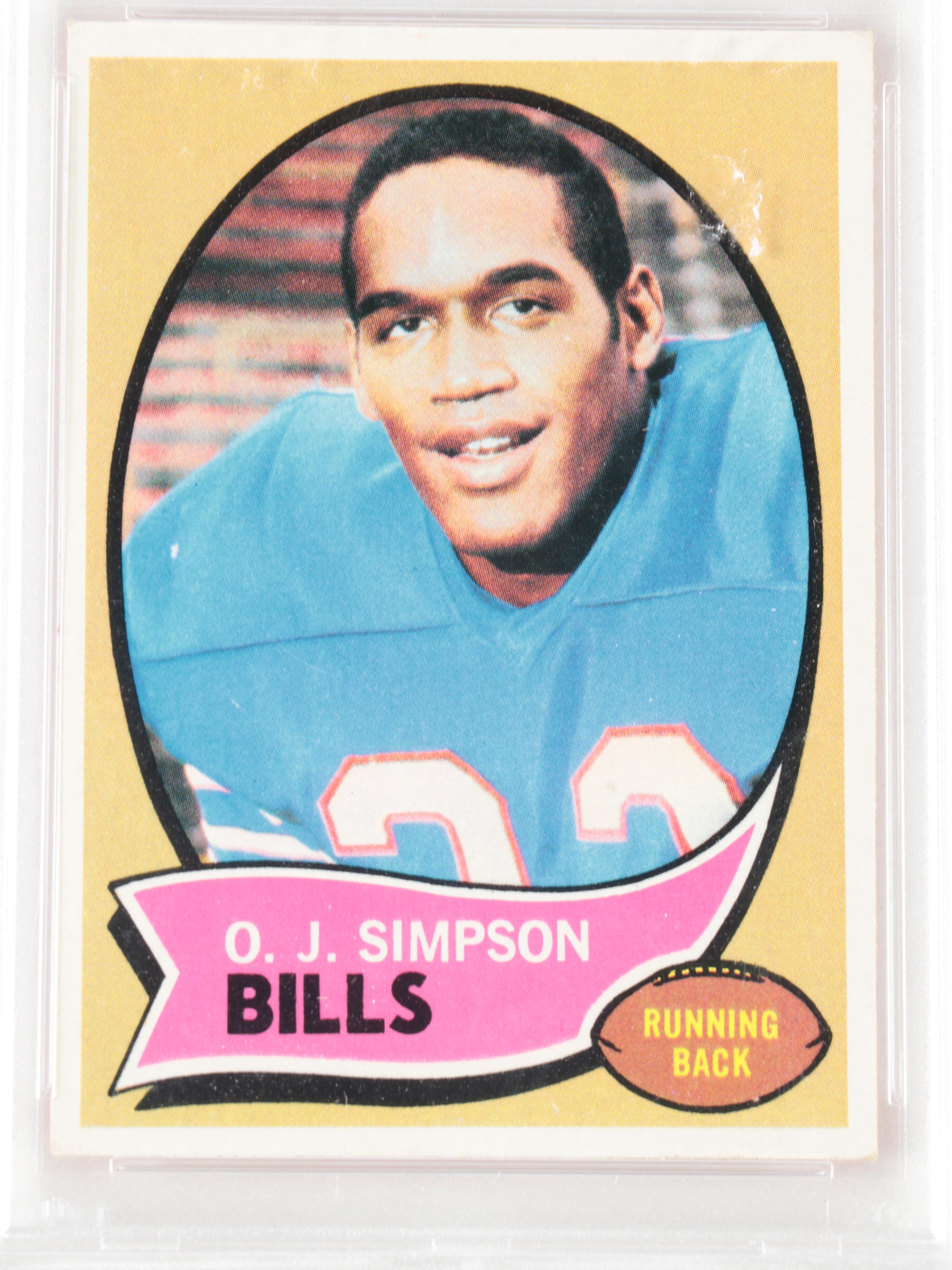 1970 Topps Rookie O.J. Simpson Graded Football Card