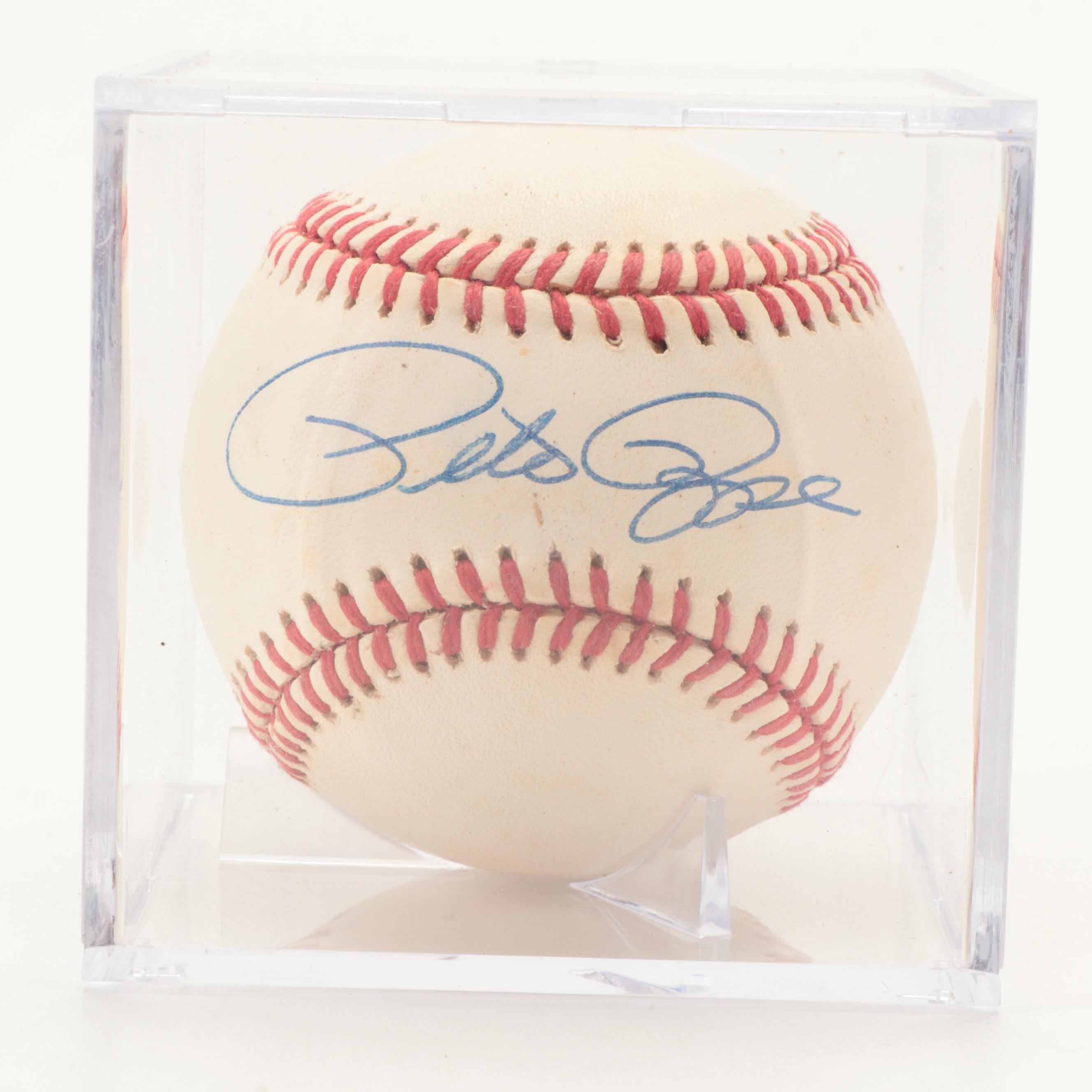 Rose, Baker Signed Baseball, Fortson Signed "Sports Illustrated" Magazine, More