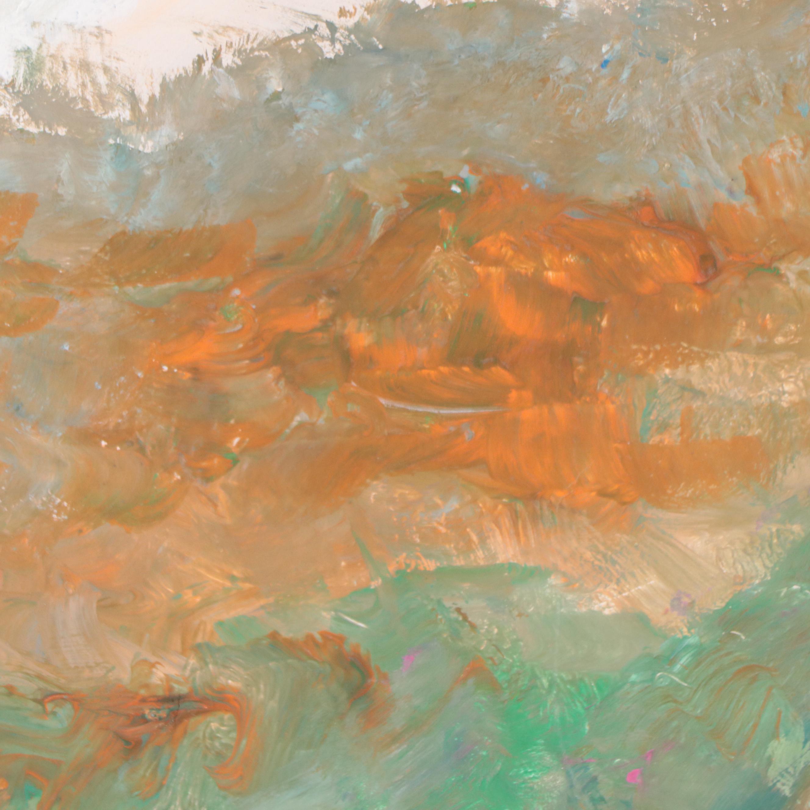 Robert Wright Landscape Folk Art Acrylic Painting