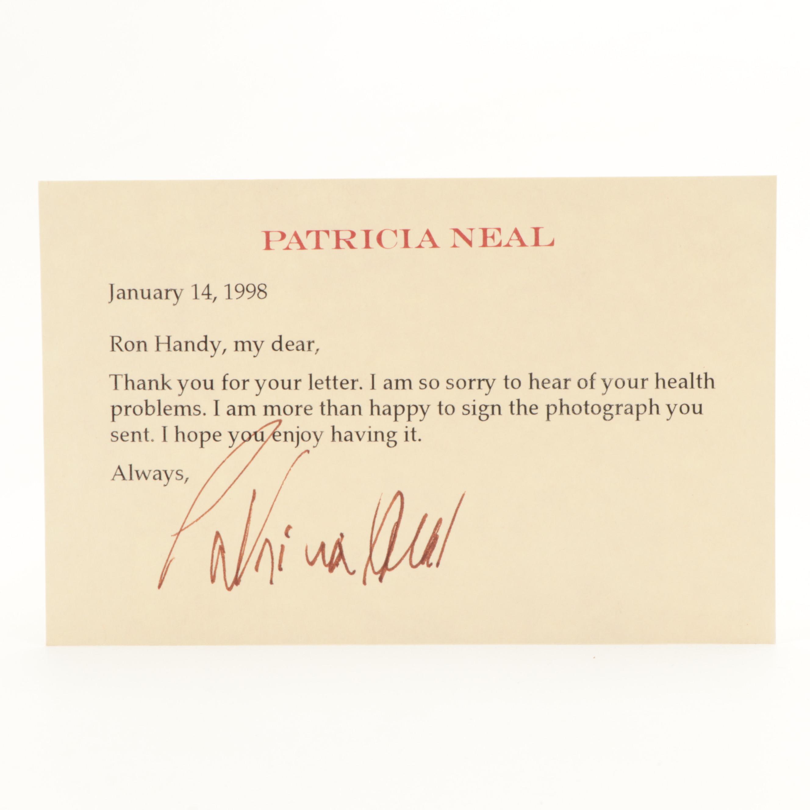 Patricia Neal Signed Giclée With Personalized Note