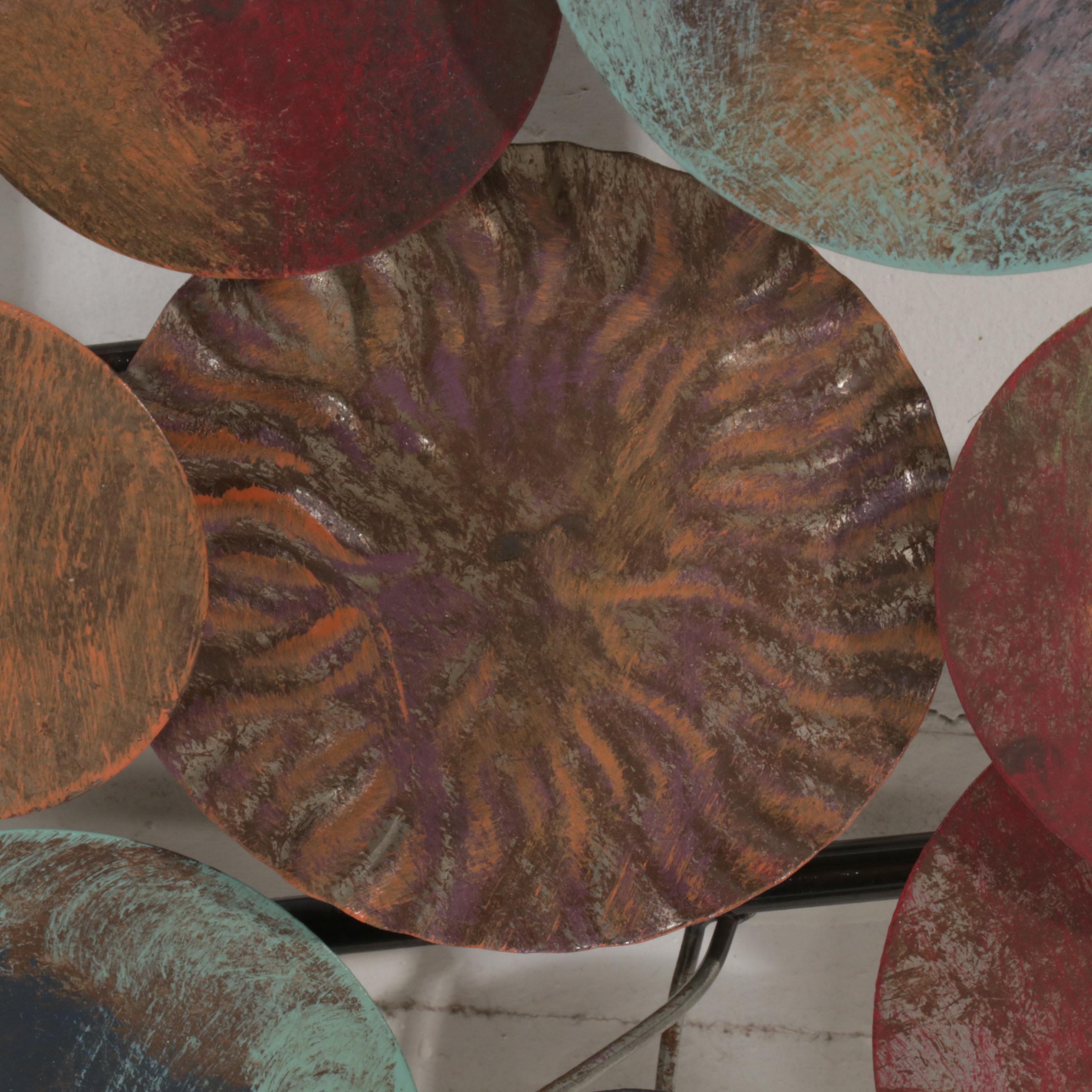 Abstract Hand-Painted Metal Hanging Sculpture, 21st Century