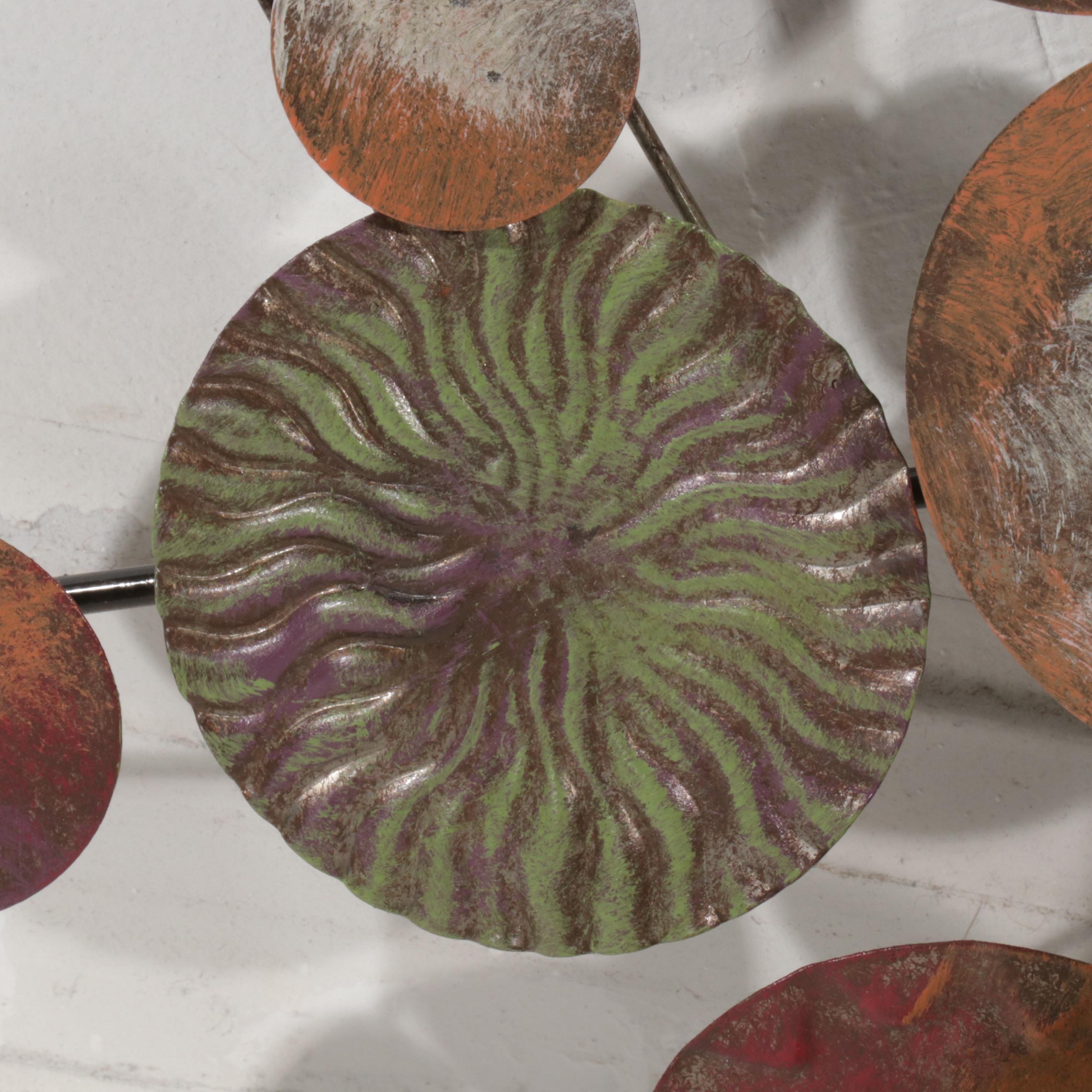 Abstract Hand-Painted Metal Hanging Sculpture, 21st Century