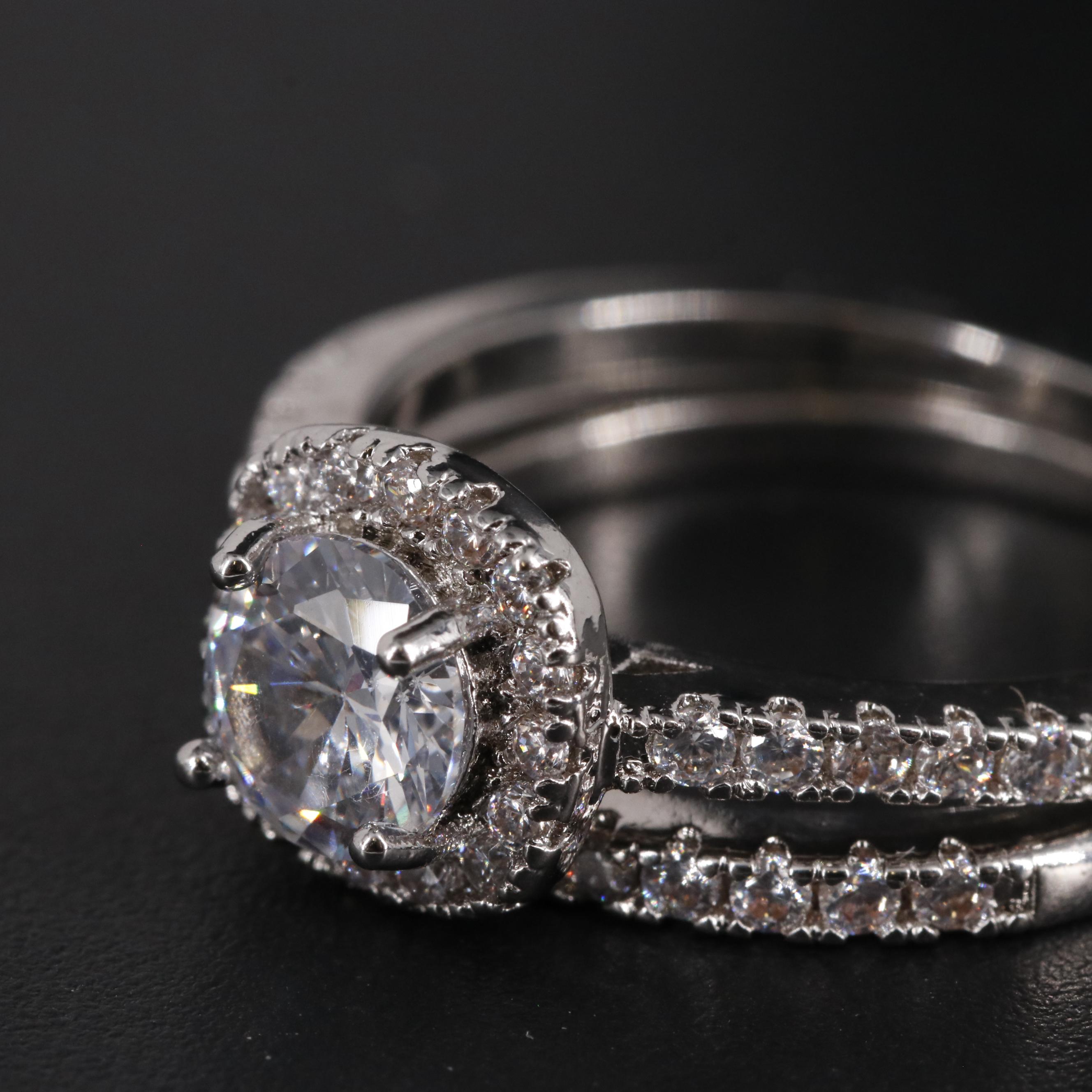 Cubic Zirconia Ring Set