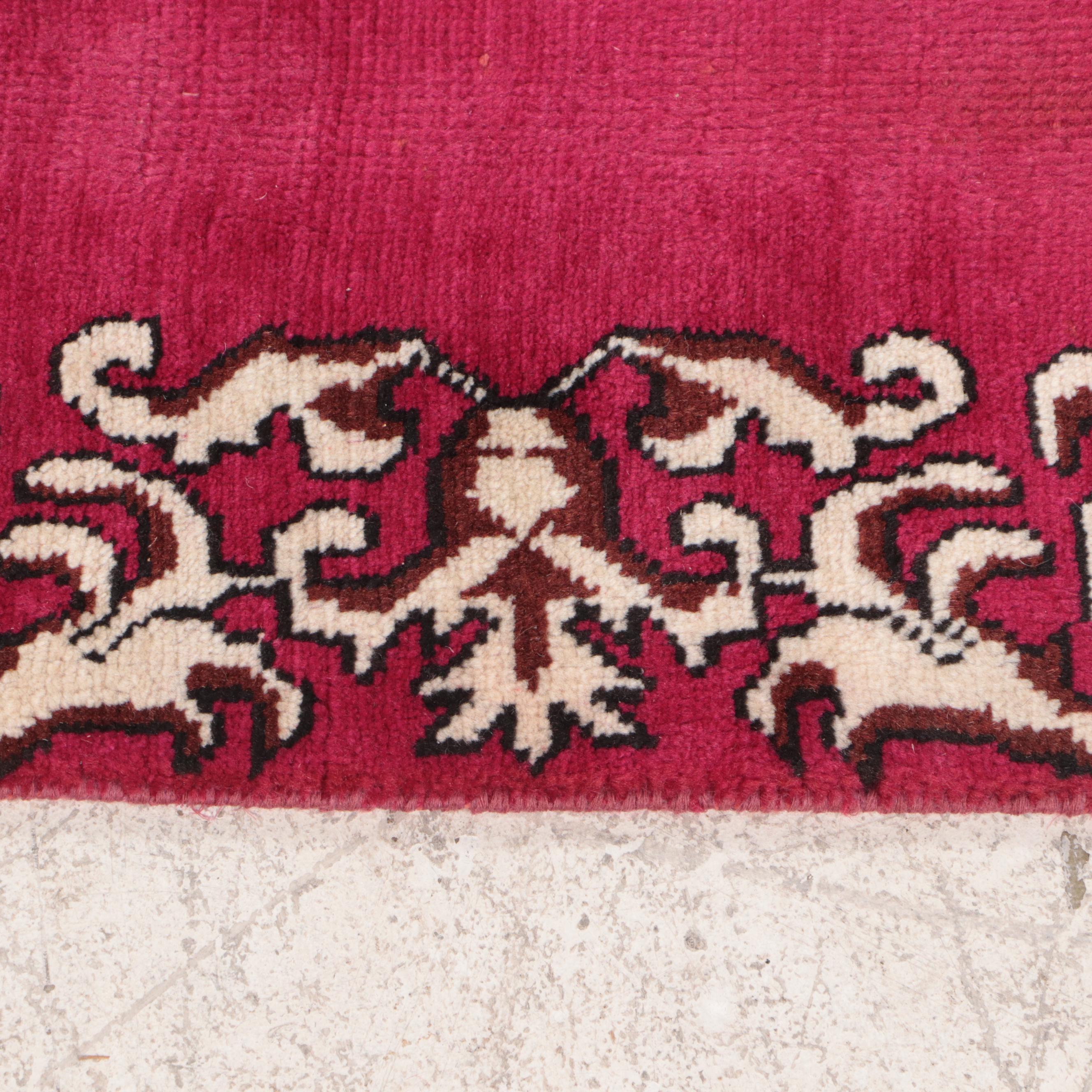 3'3 x 12'8 Hand-Knotted Chinese Art Deco Style Long Rug