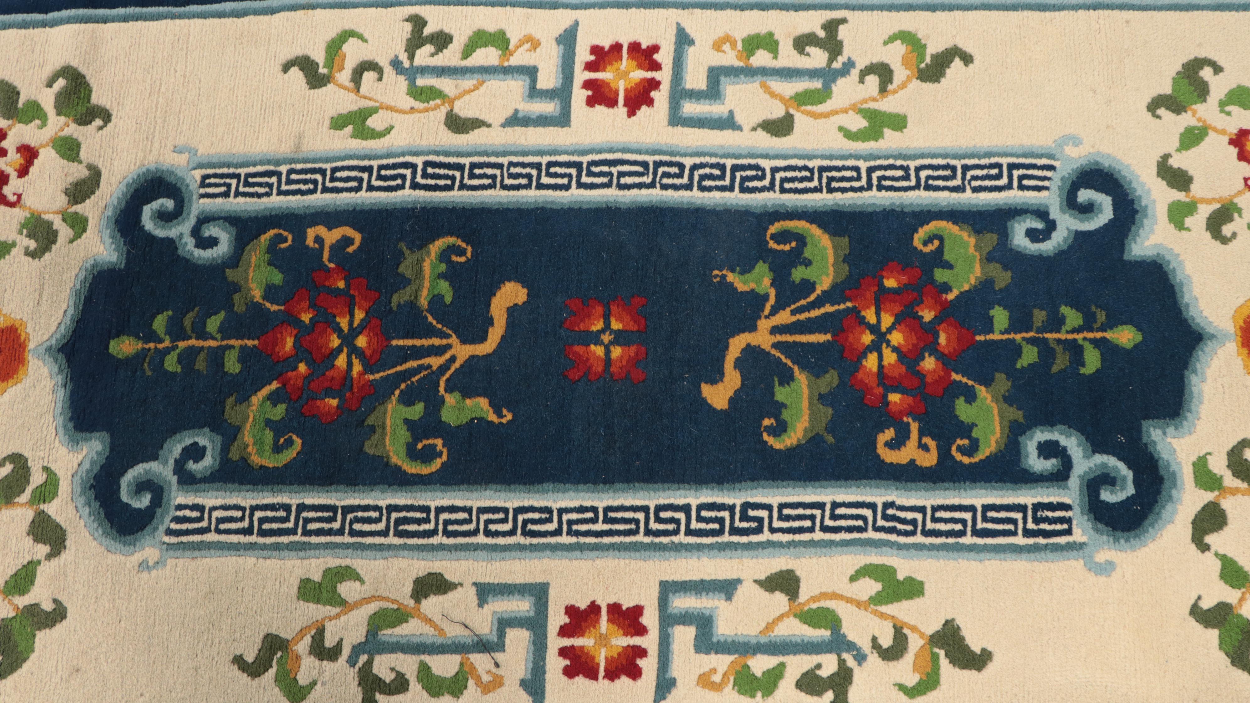 3' x 6'4 Hand-Knotted Chinese Nichols Style Area Rug