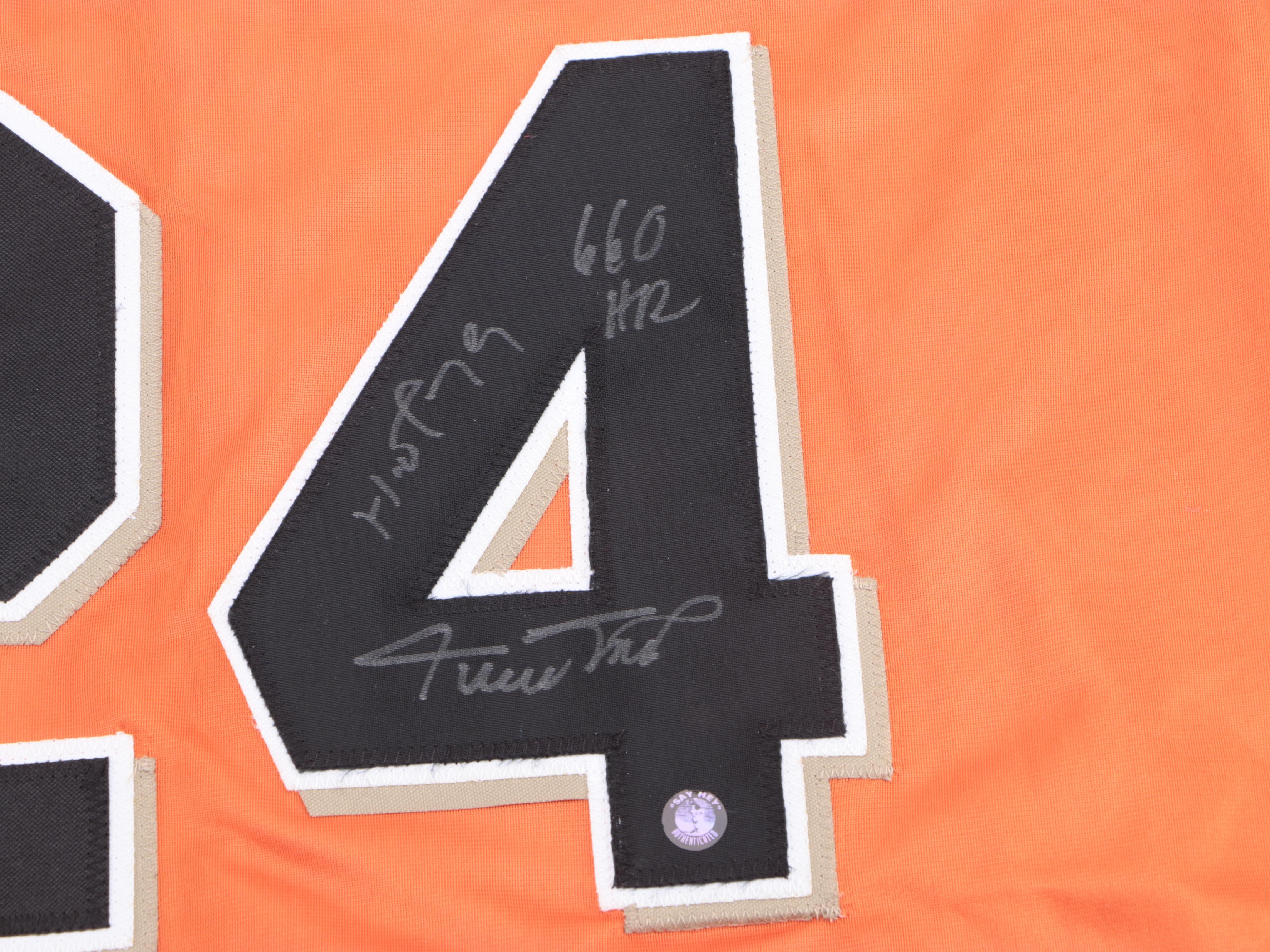 San Francisco Giants Willie Mays Signed Baseball Jersey