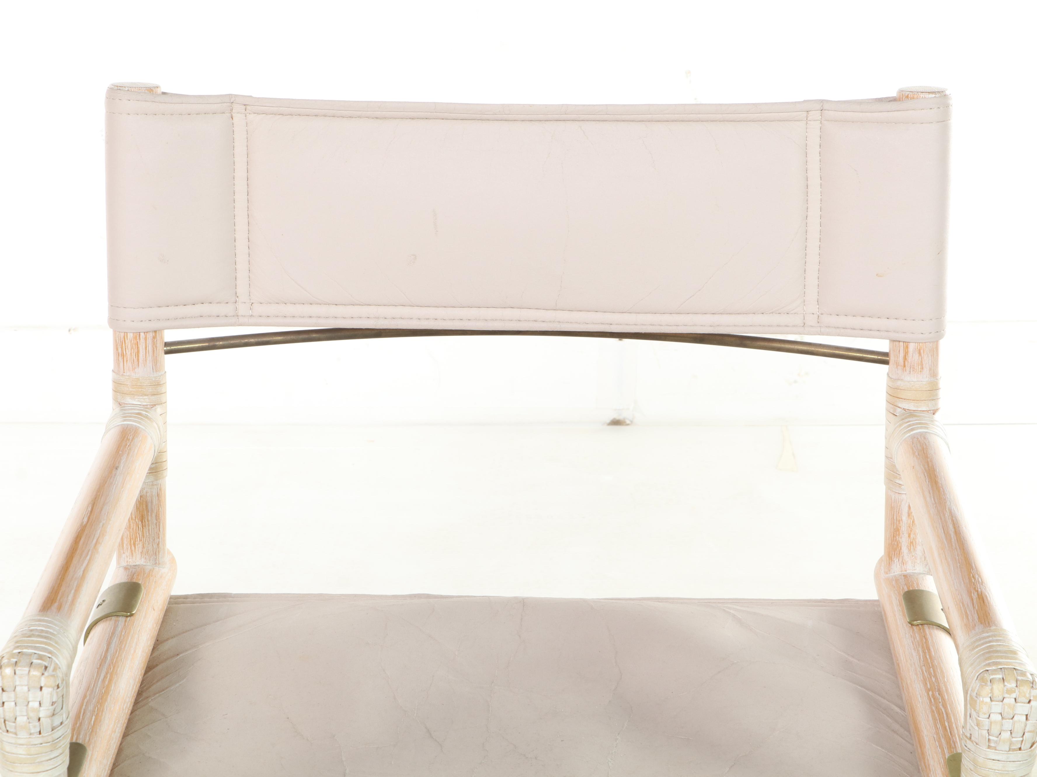 Pair of McGuire Director's Style Armchairs