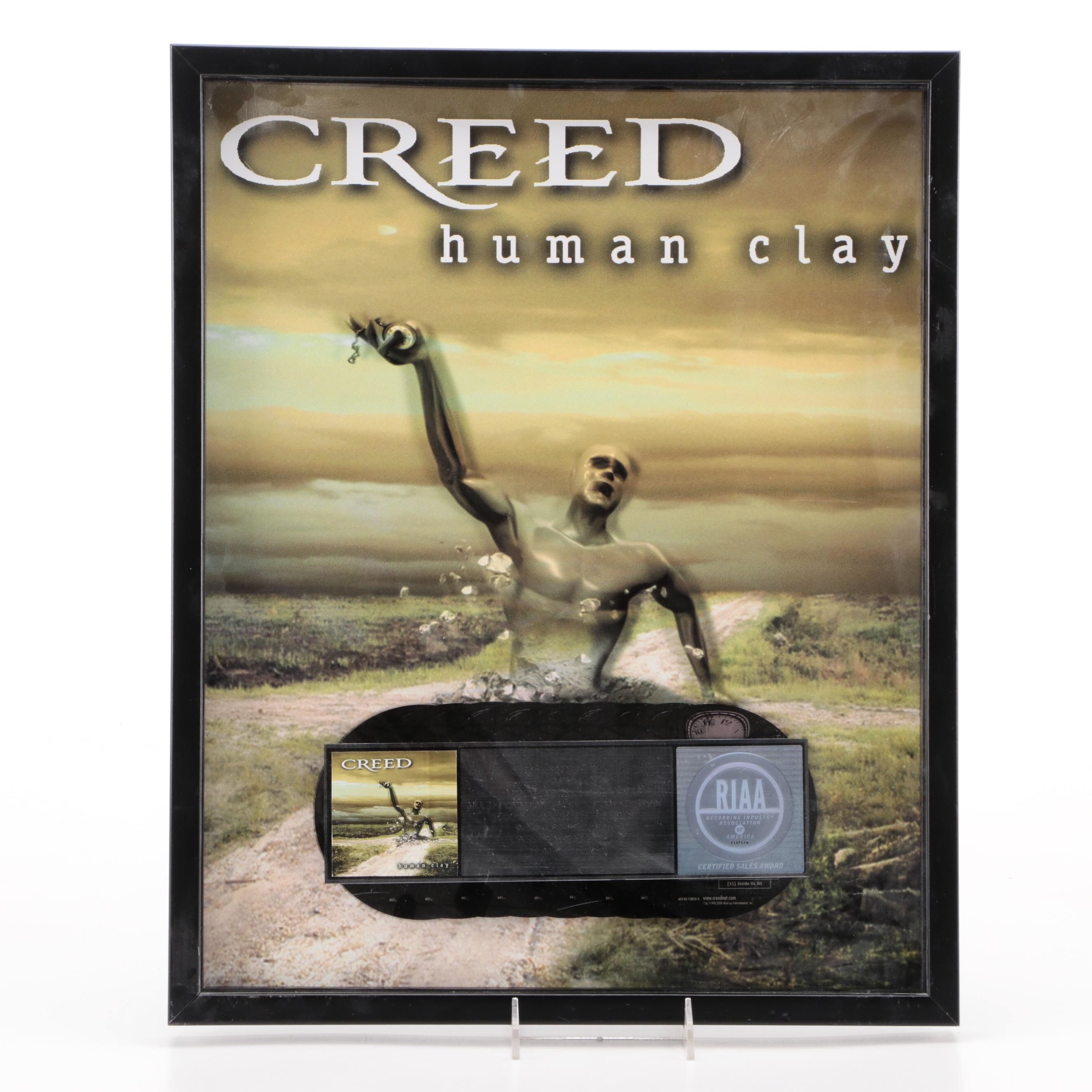 Creed "Human Clay" WEBN RIAA Certified Multi-Platinum Award
