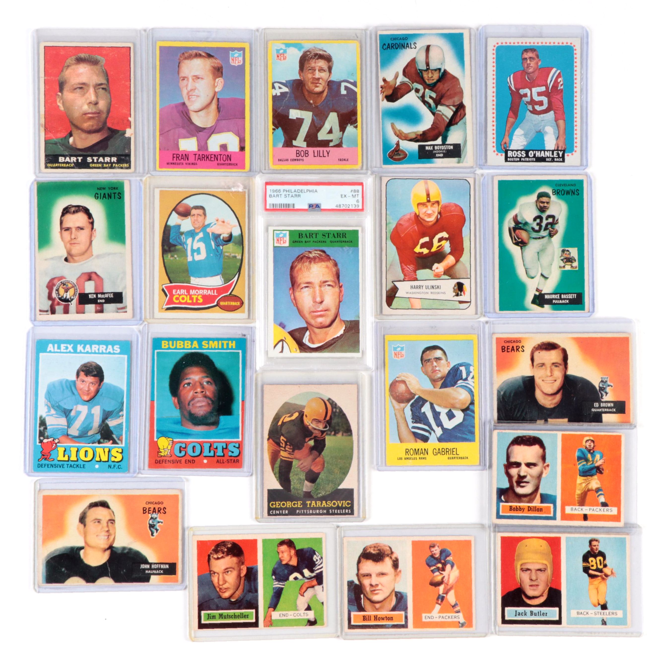 Topps, Bowman, Other Football Cards With Graded Starr, More, 1950s–1970s