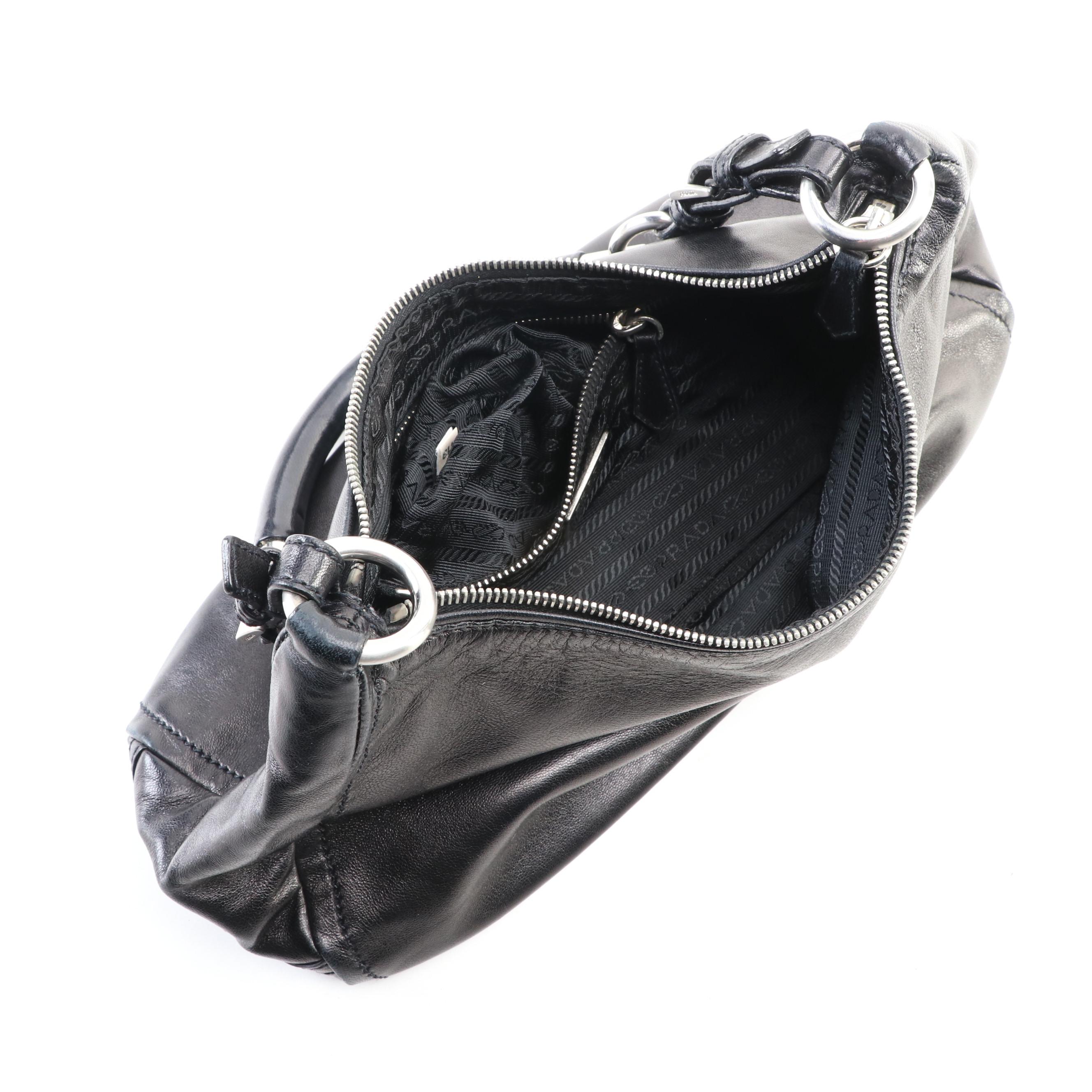 Prada Baguette in Black Leather