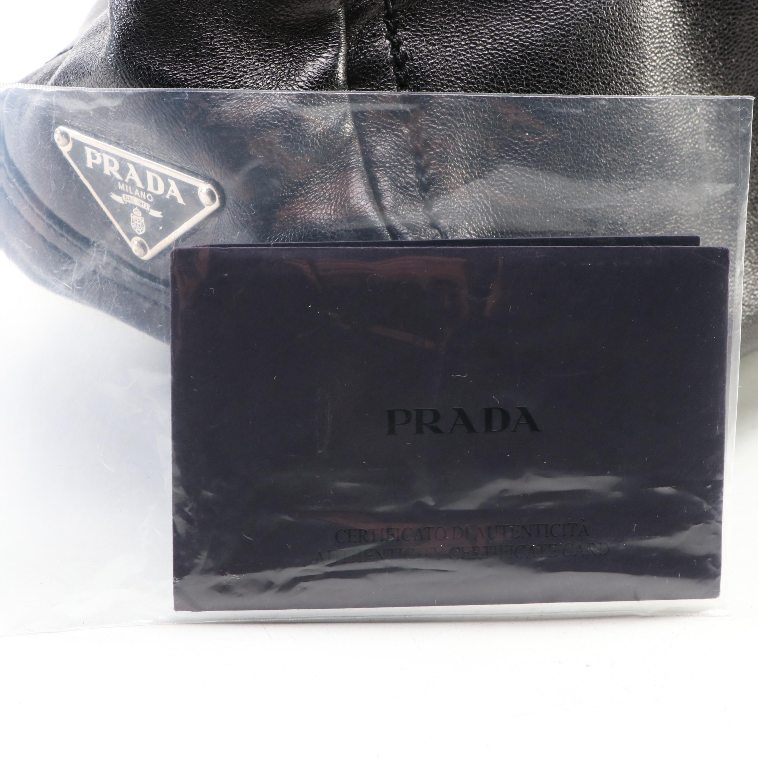 Prada Baguette in Black Leather