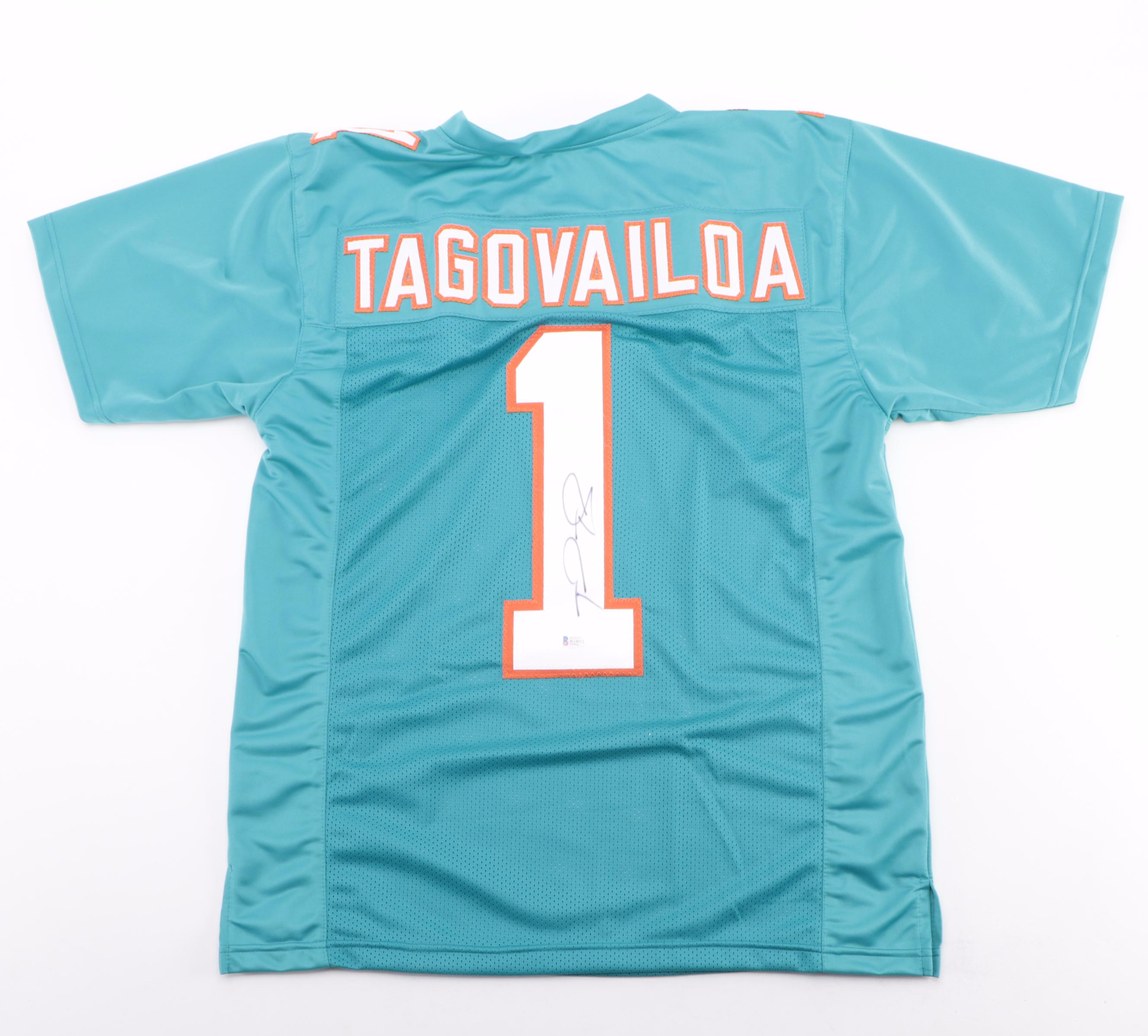 Miami Dolphins Tua Tagovailoa Signed Football Jersey