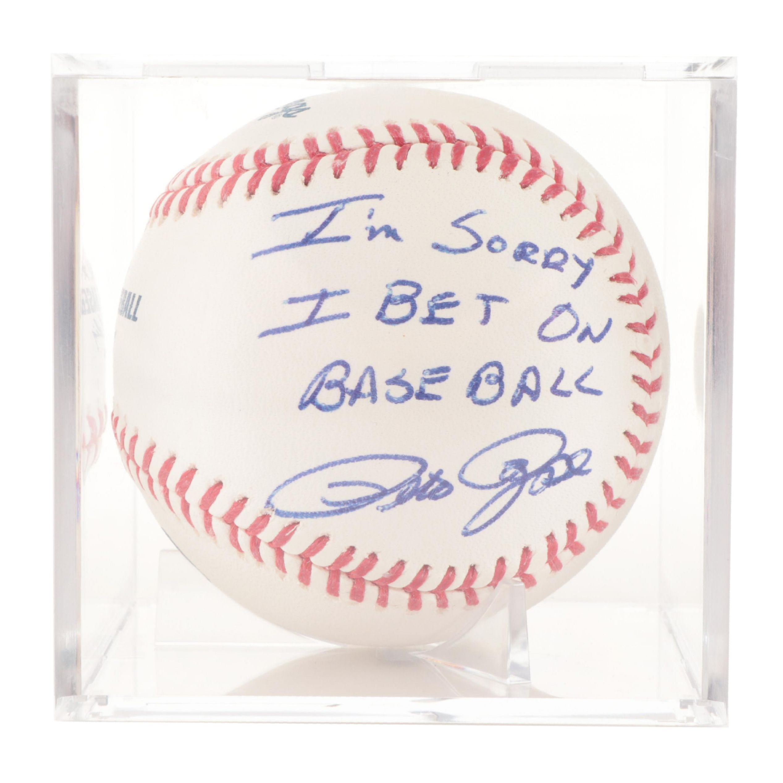 Pete Rose Signed "I'm Sorry I Bet on Baseball" Rawlings Baseball