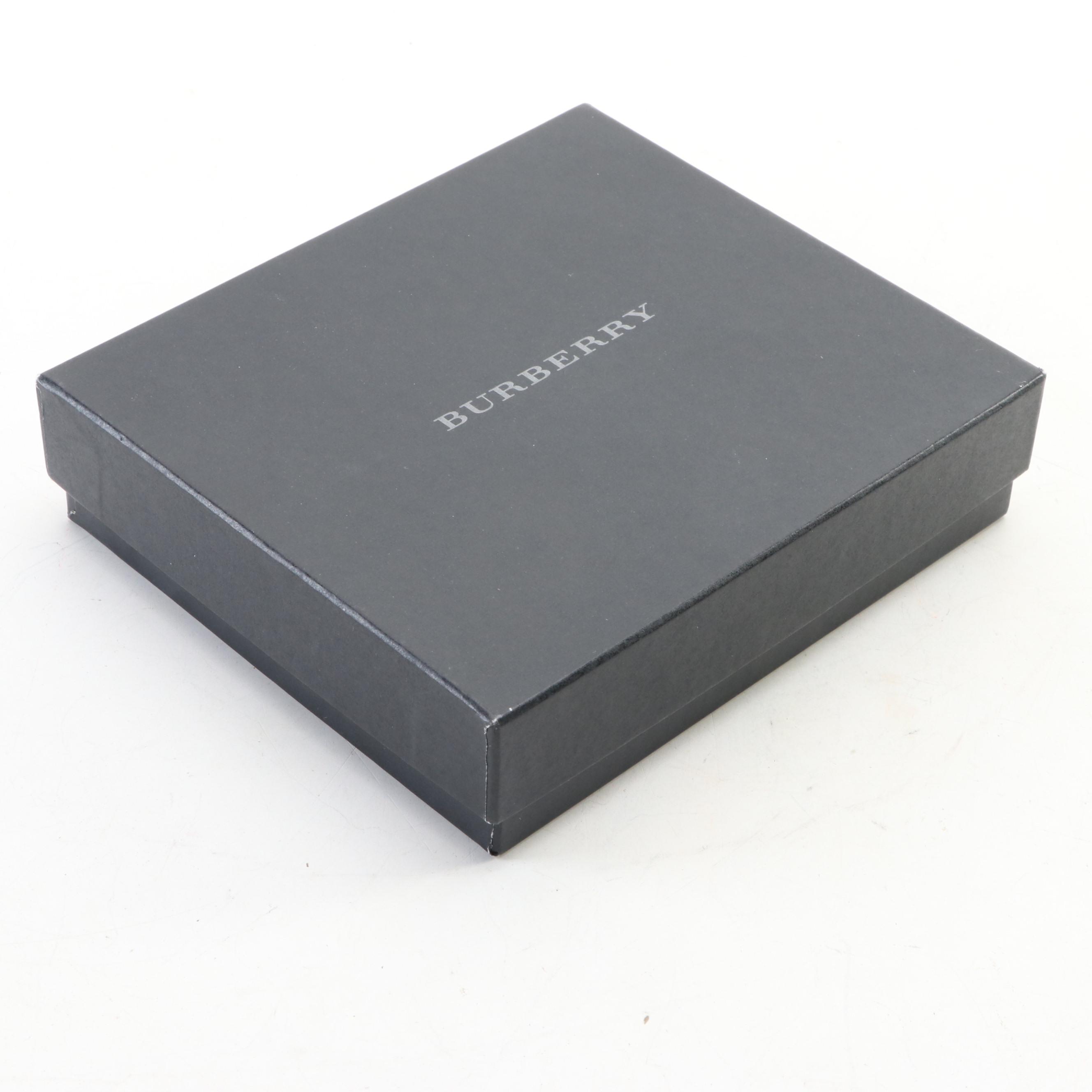 Burberry Trifold Wallet in Nova Check and Saffiano Leather with Box
