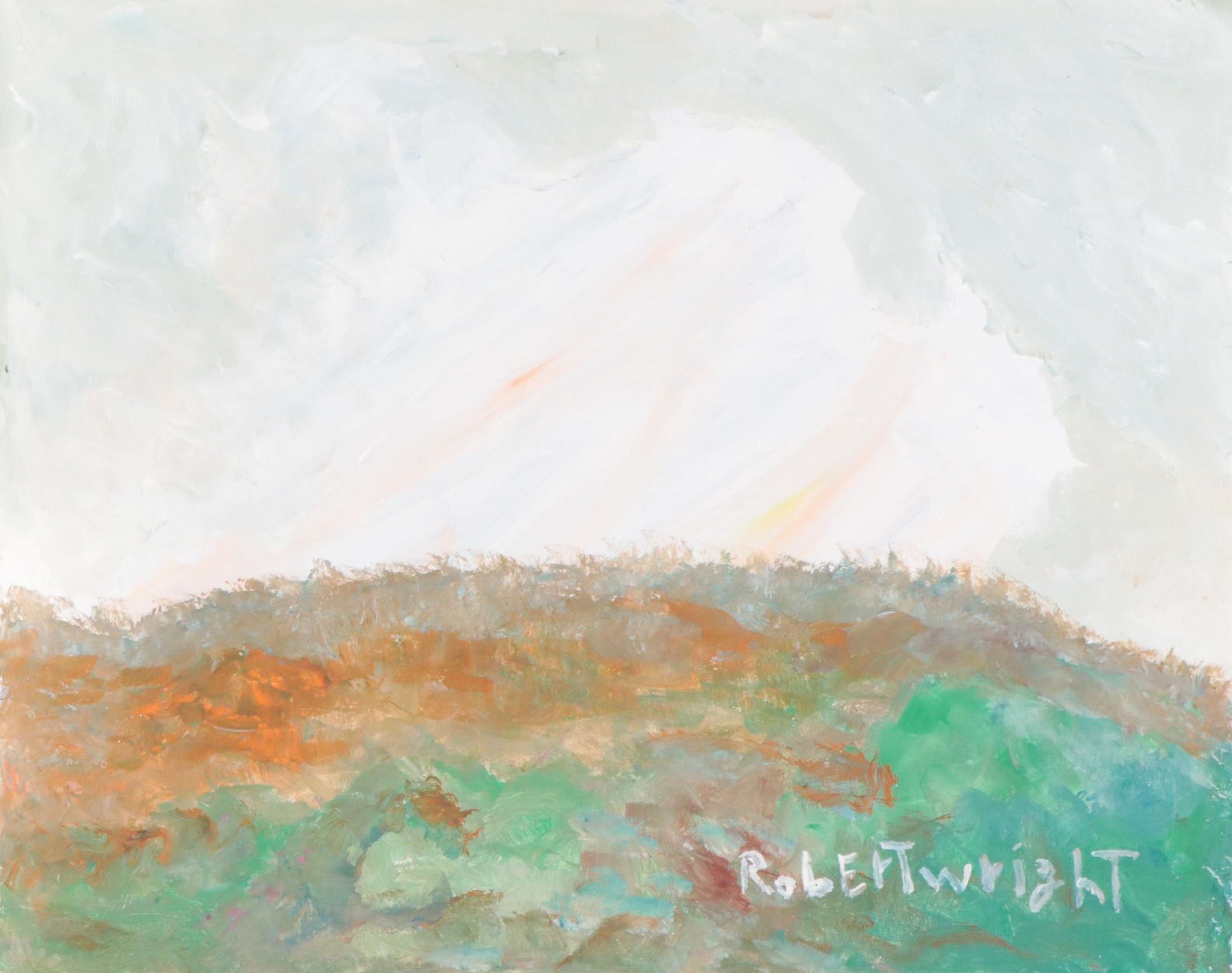 Robert Wright Landscape Folk Art Acrylic Painting