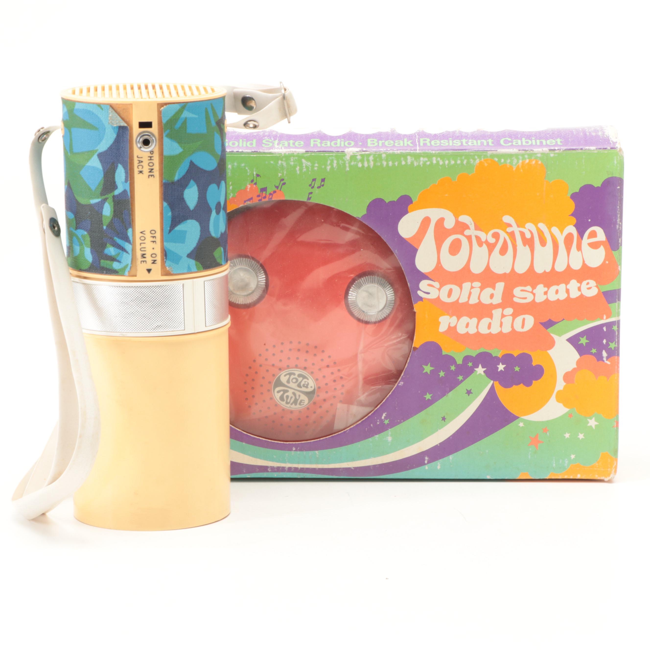 Muskat "Totatune" Solid State Portable Radio with Sears "Flirt" Portable Radio