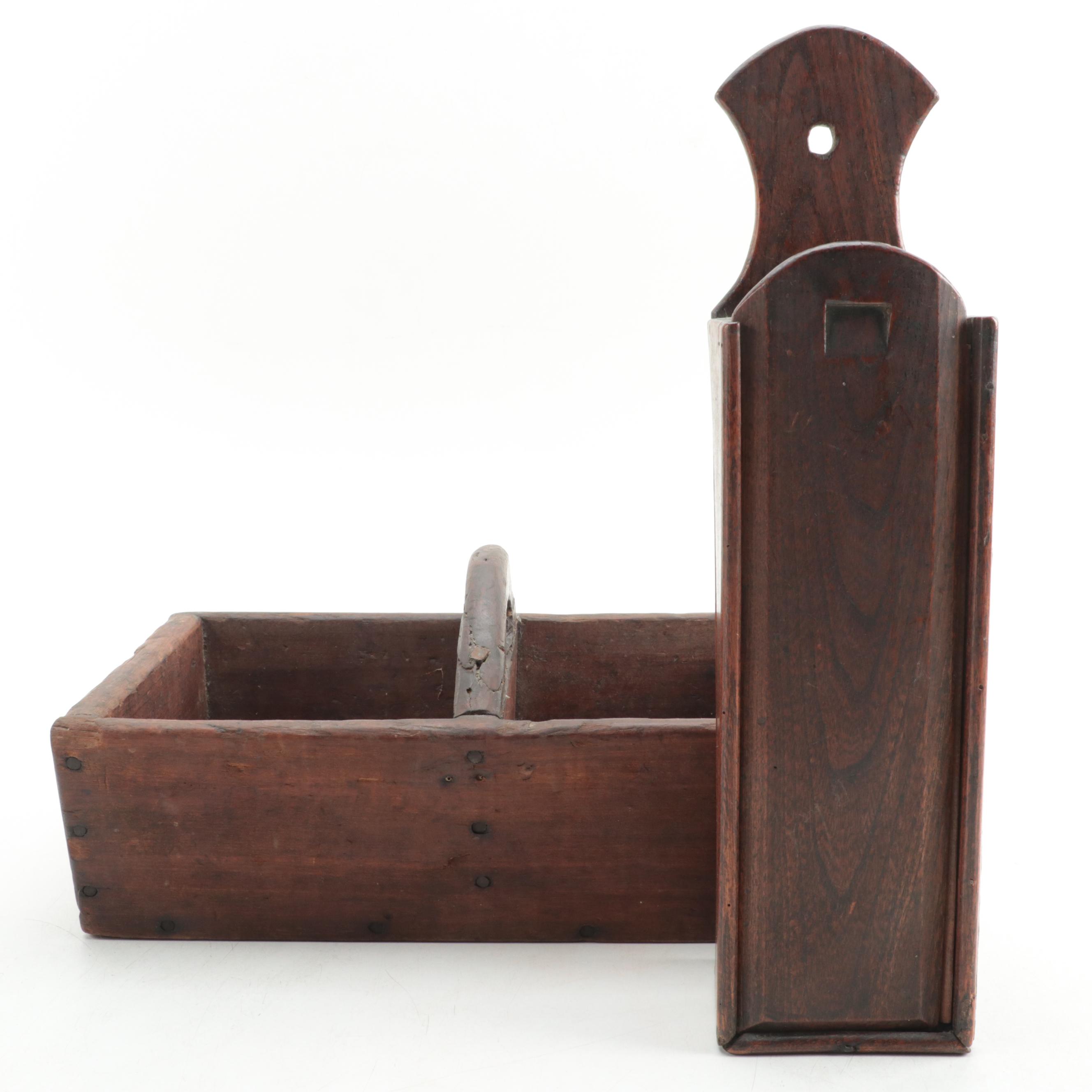 Handmade Oak Pipe Box with Wooden Caddy