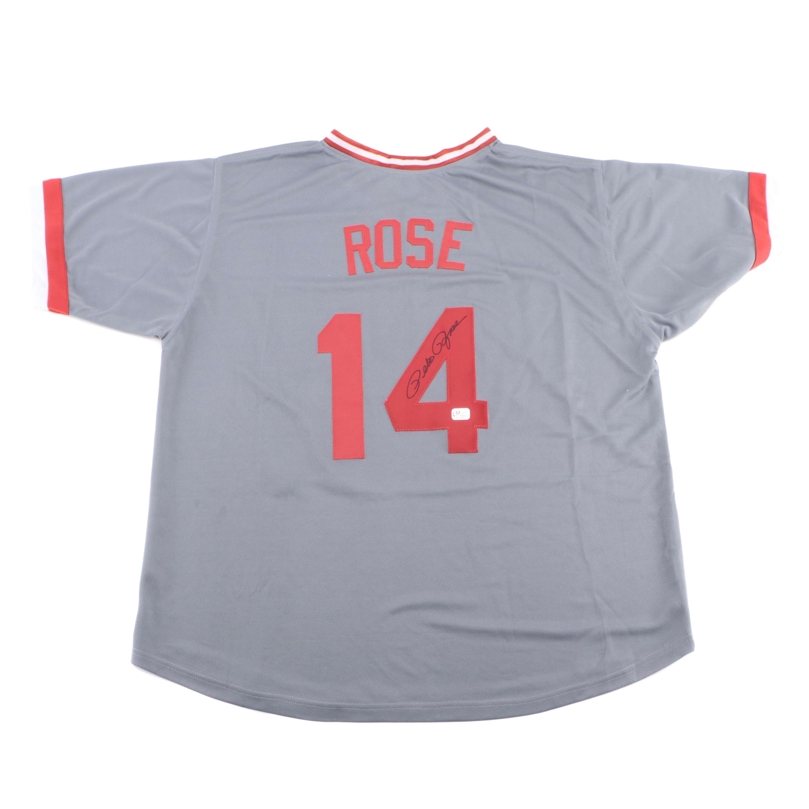 Cincinnati Reds Pete Rose Signed Baseball Jersey