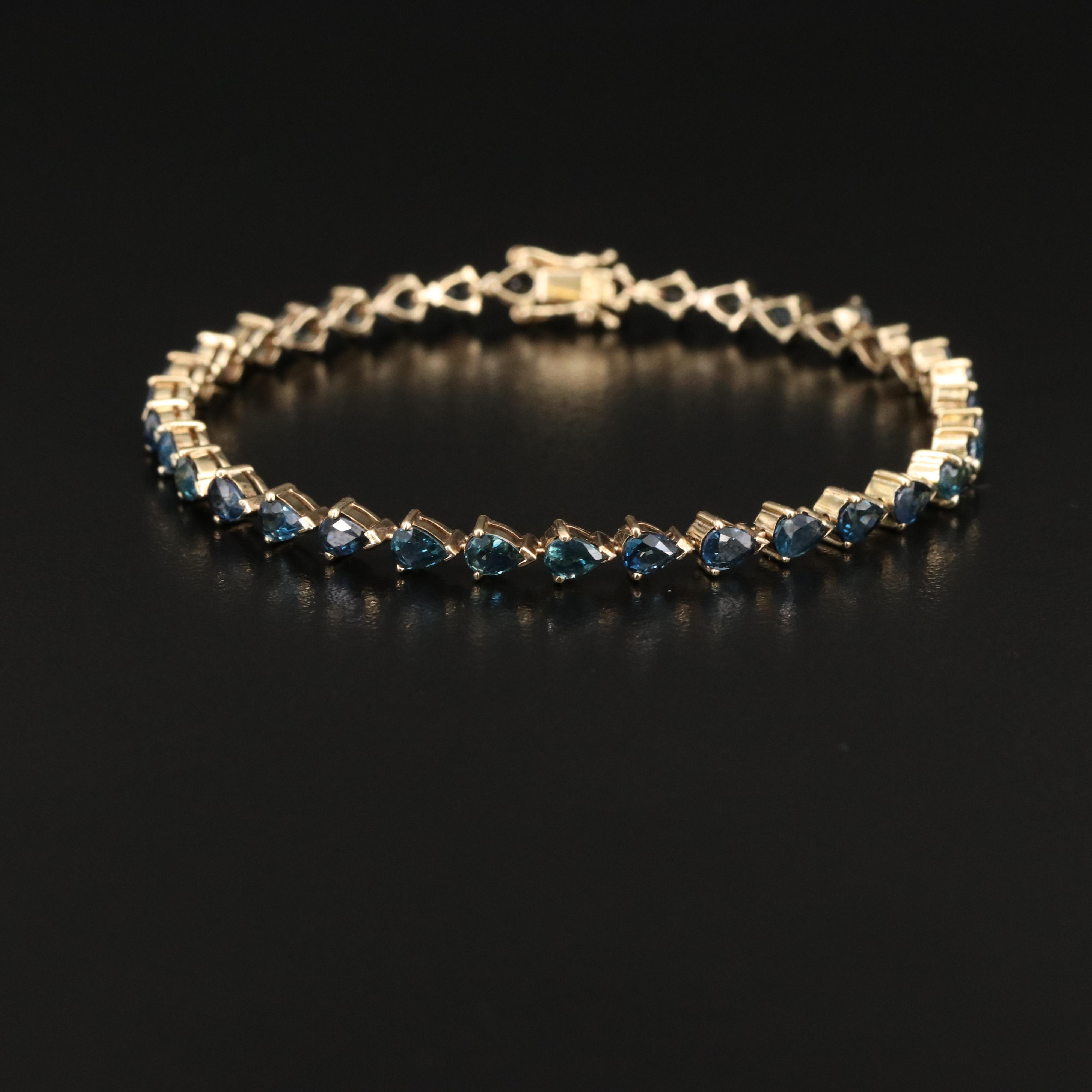 14K Sapphire Bracelet