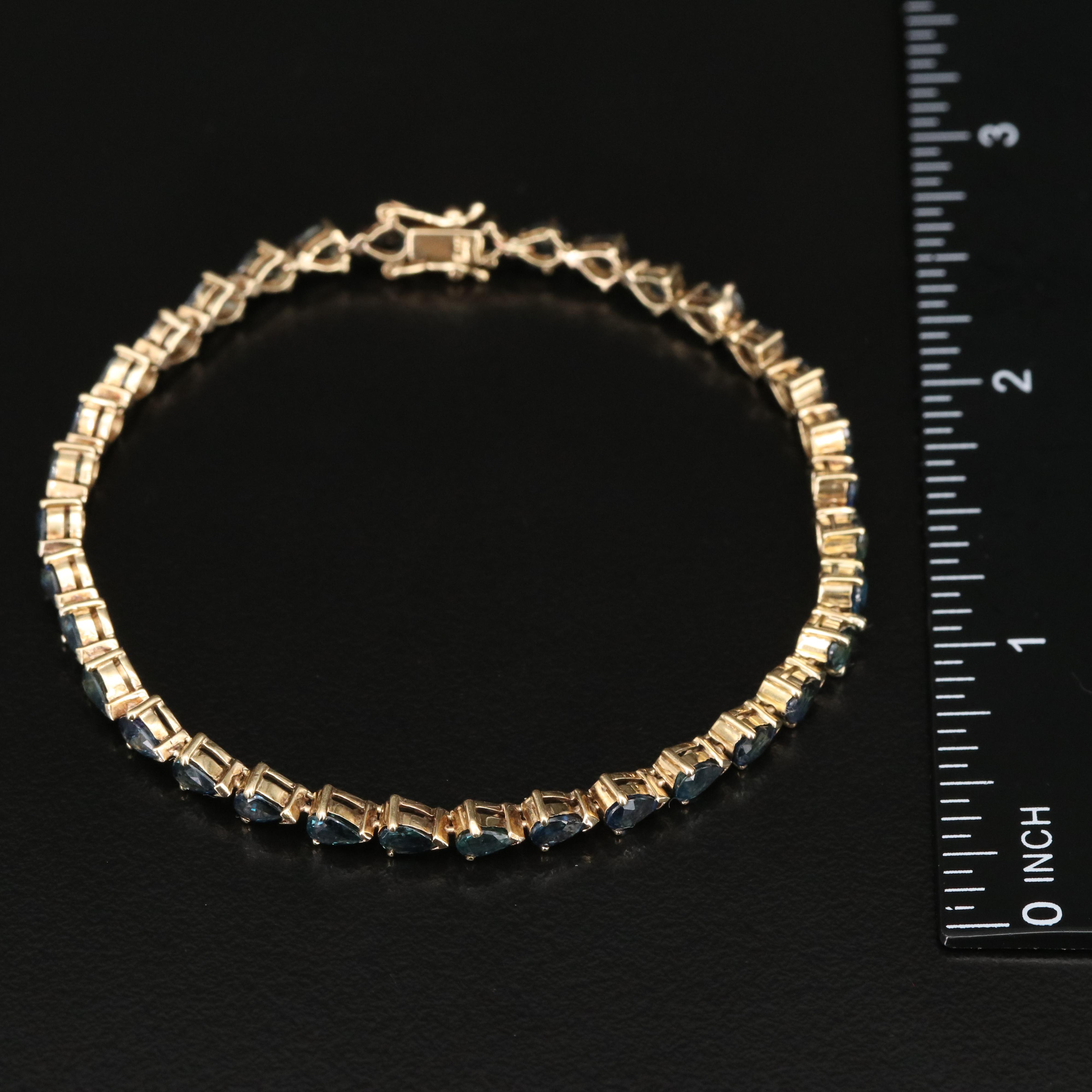14K Sapphire Bracelet
