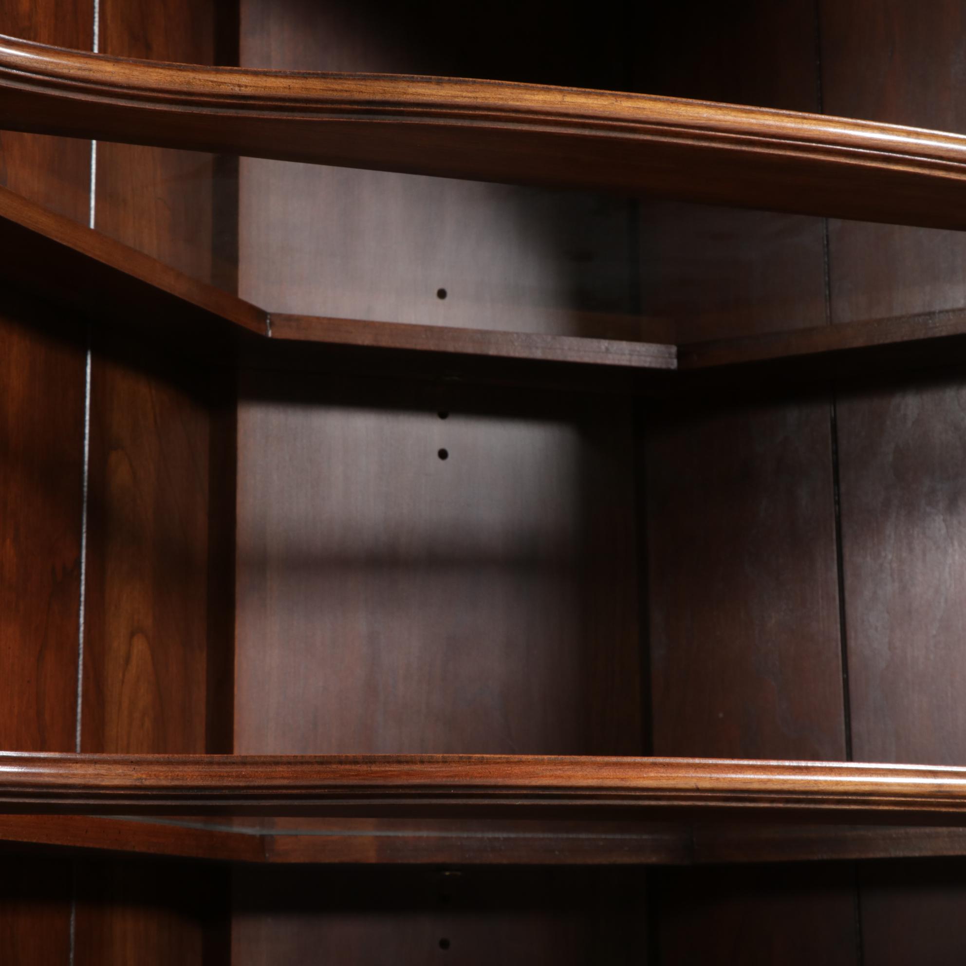 Ethan Allen "Georgian Court" Cherry Illuminated Corner Cabinet