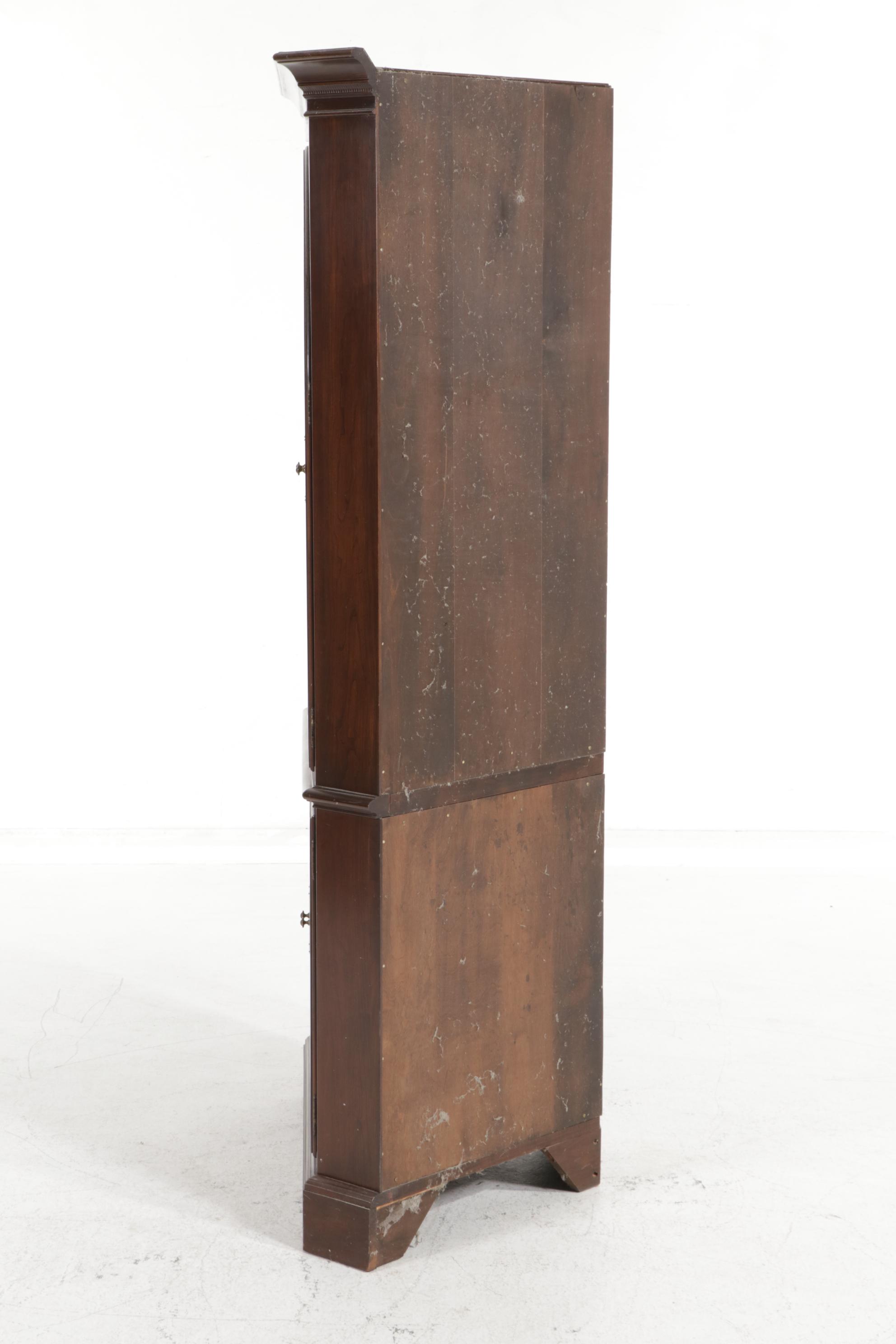 Ethan Allen "Georgian Court" Cherry Illuminated Corner Cabinet