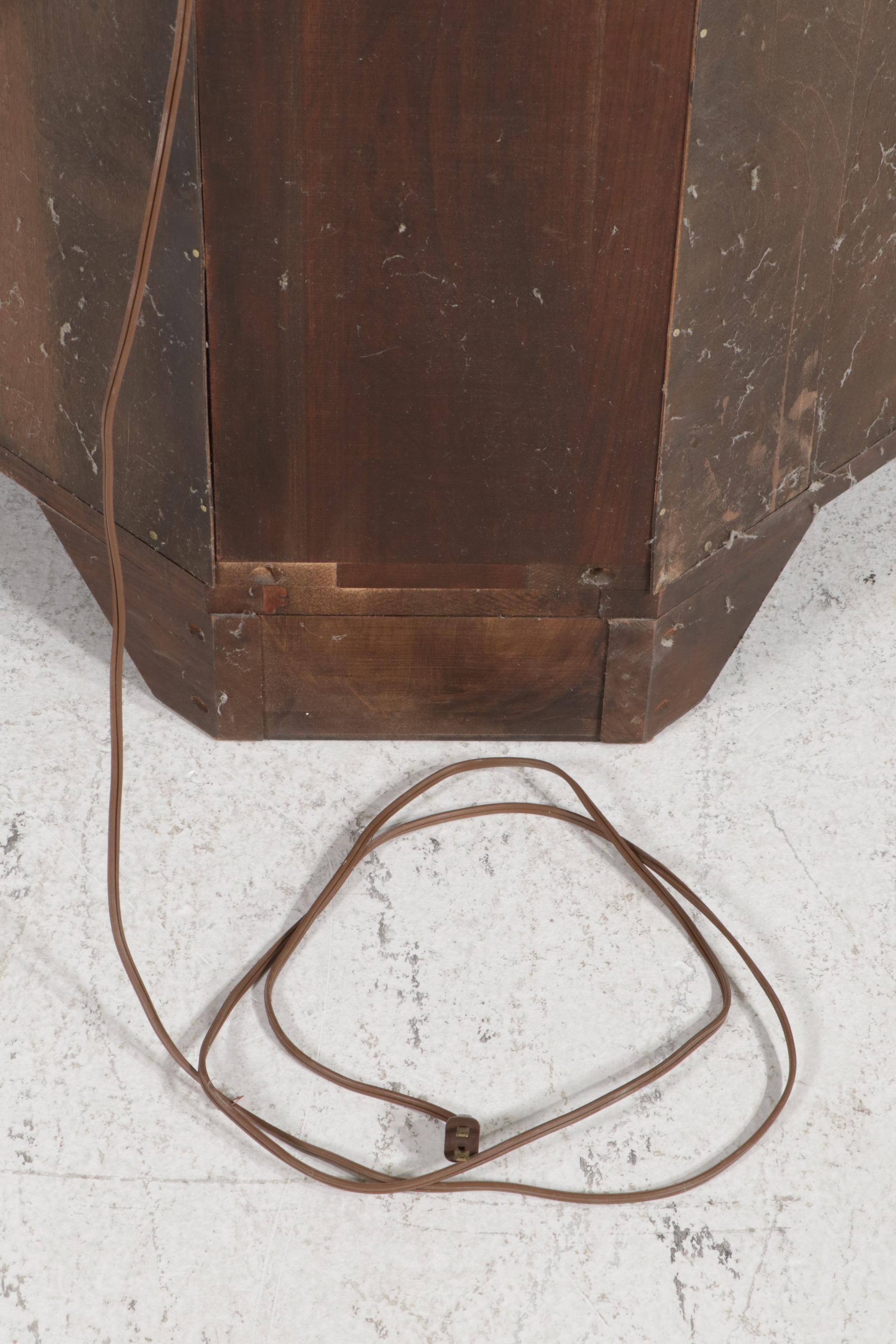 Ethan Allen "Georgian Court" Cherry Illuminated Corner Cabinet