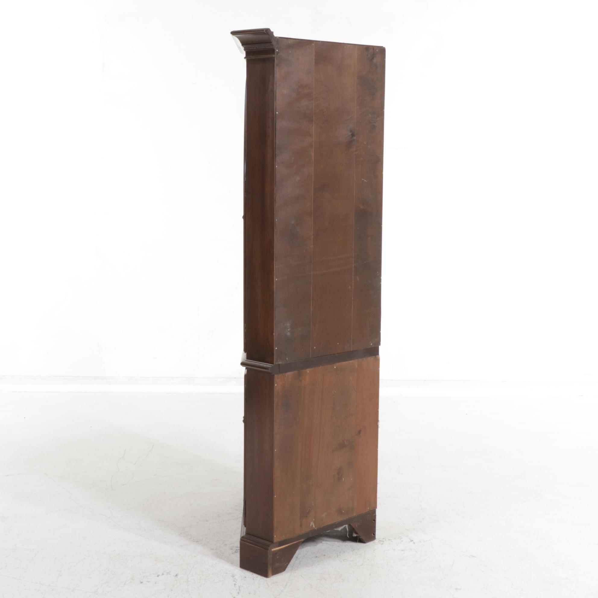 Ethan Allen "Georgian Court" Cherry Illuminated Corner Cabinet