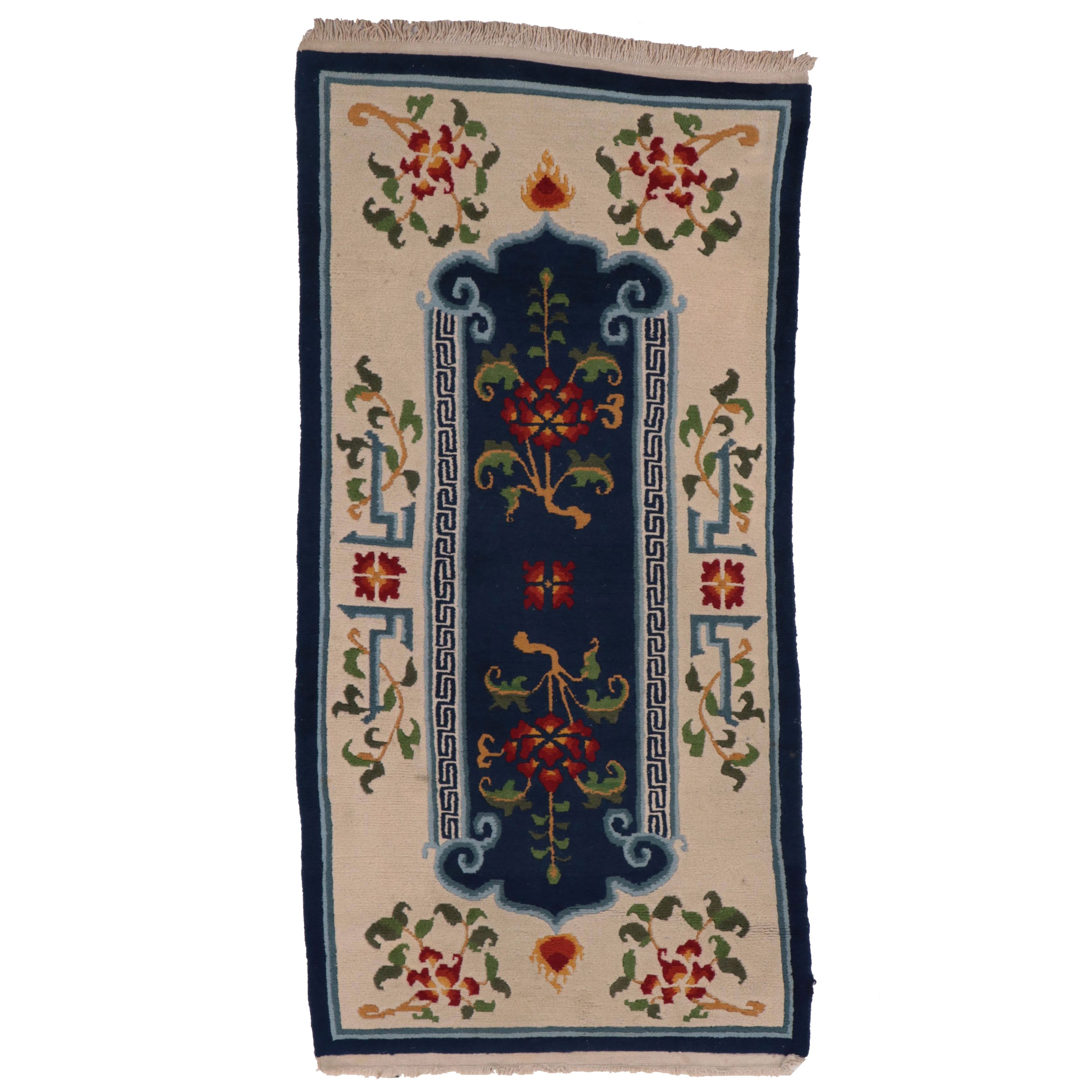 3' x 6'4 Hand-Knotted Chinese Nichols Style Area Rug