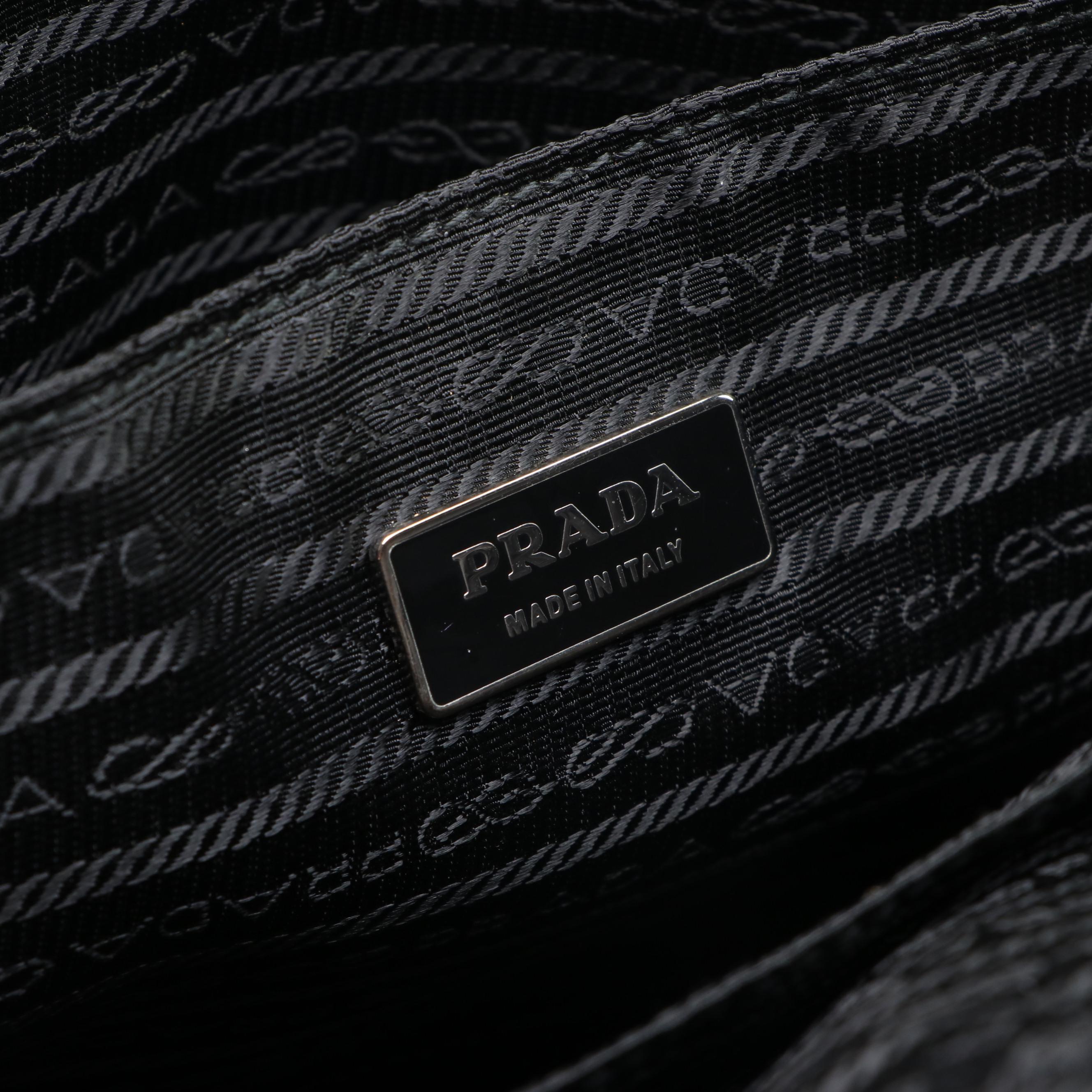 Prada Slim Briefcase/Laptop Case in Black Saffiano Leather