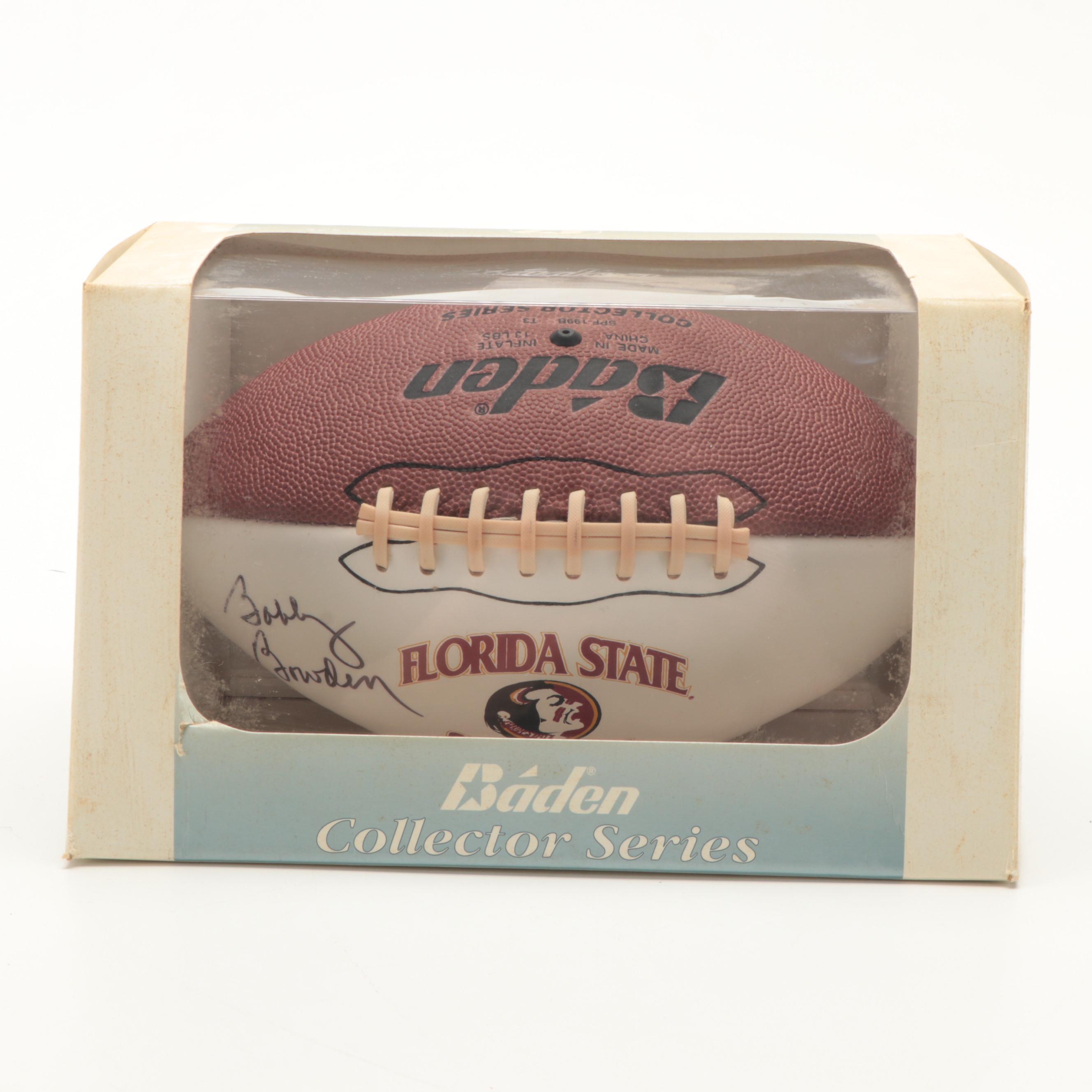 Florida State University Seminoles Bobby Bowden Signed Football in Box