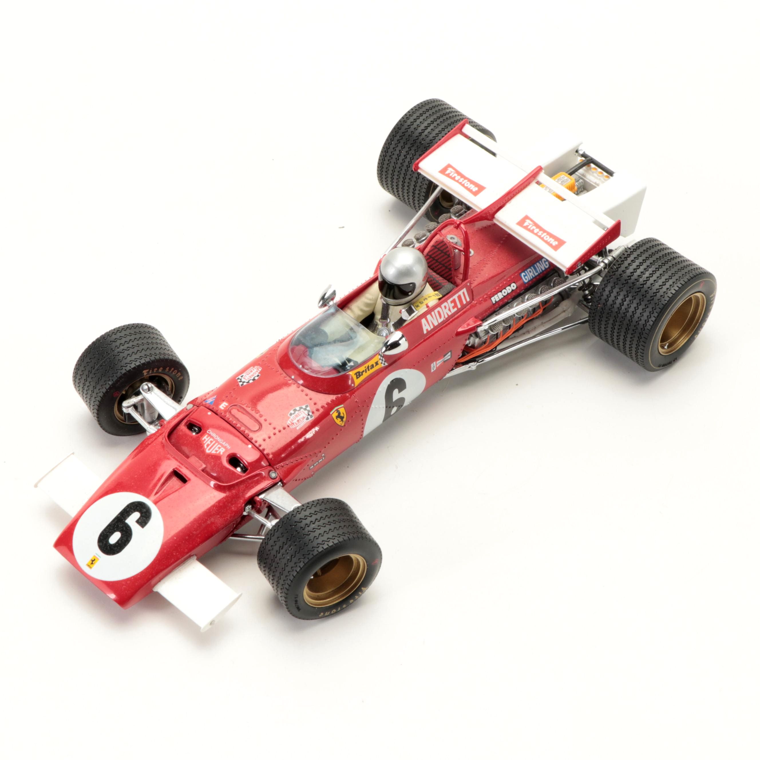 Exoto Grand Prix Classics Mario Andretti 1971 Ferrari 312B Diecast Race Car