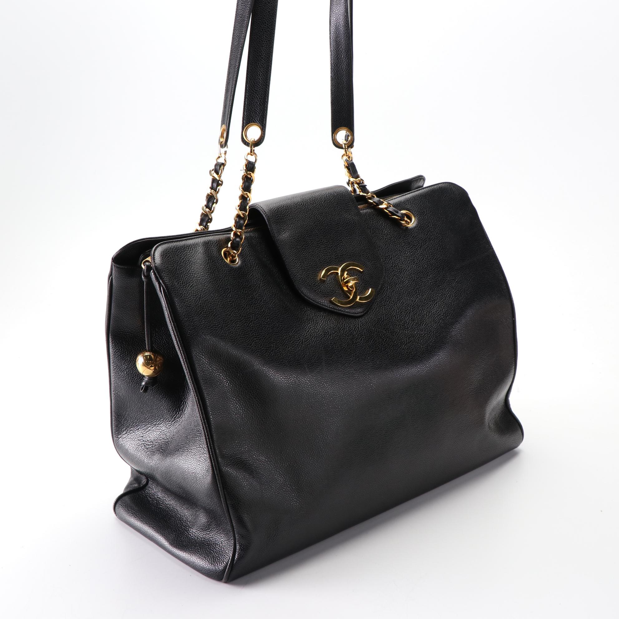 Chanel Supermodel Caviar Leather Tote Bag
