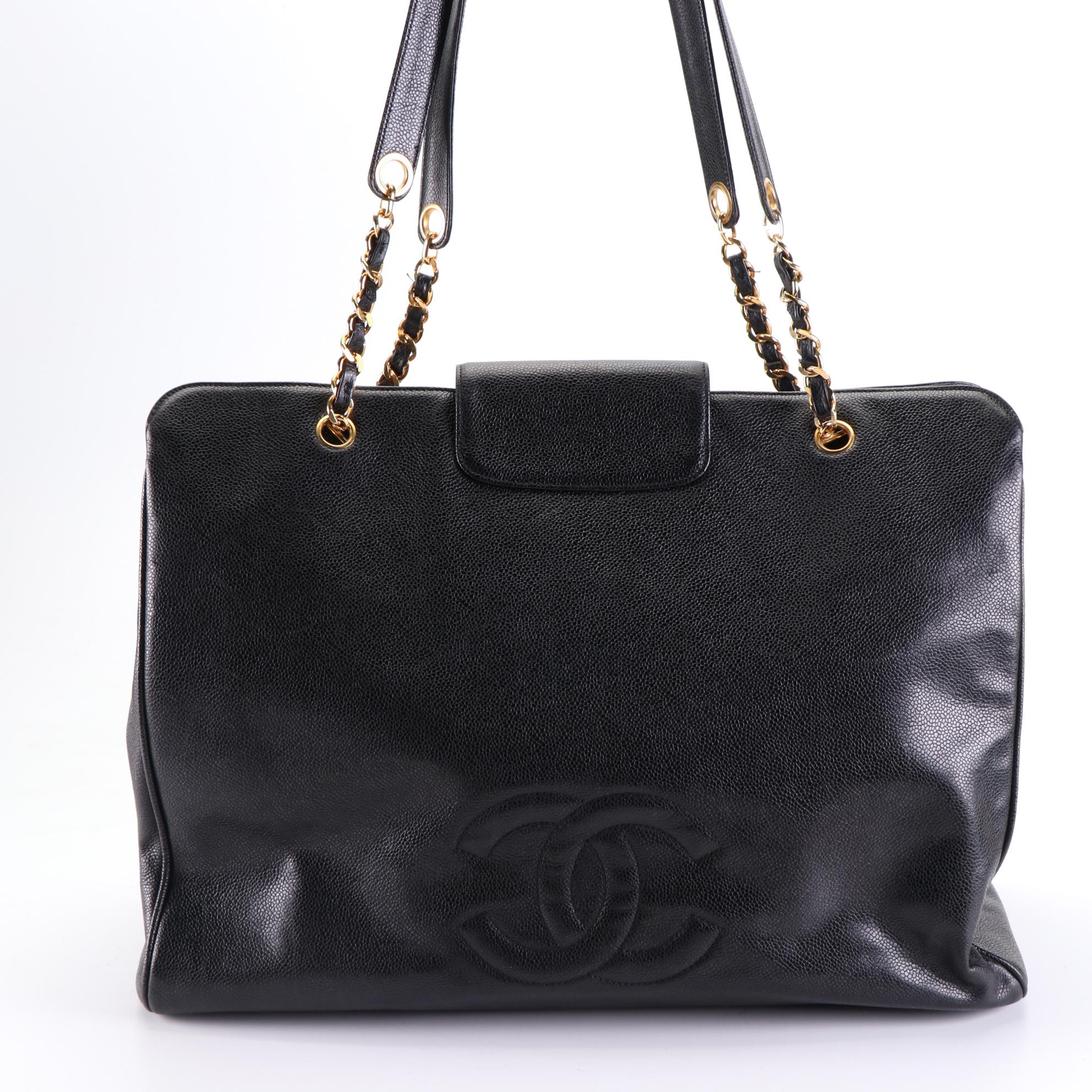 Chanel Supermodel Caviar Leather Tote Bag