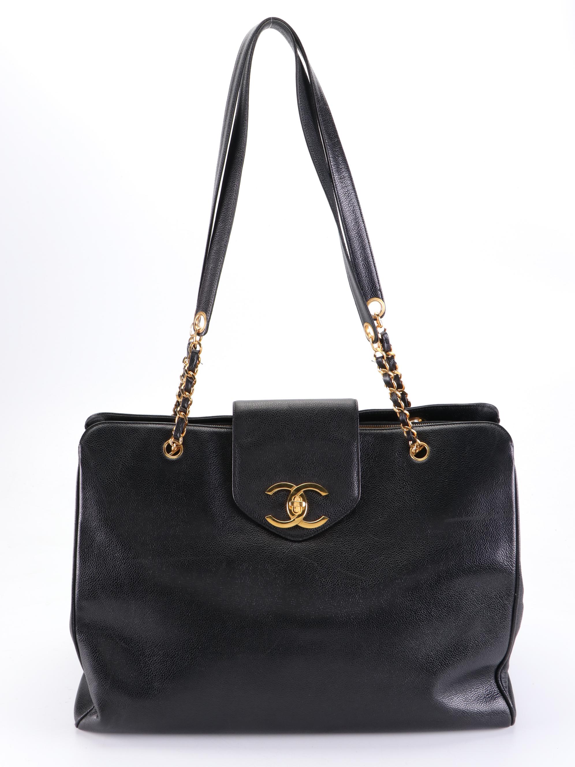 Chanel Supermodel Caviar Leather Tote Bag